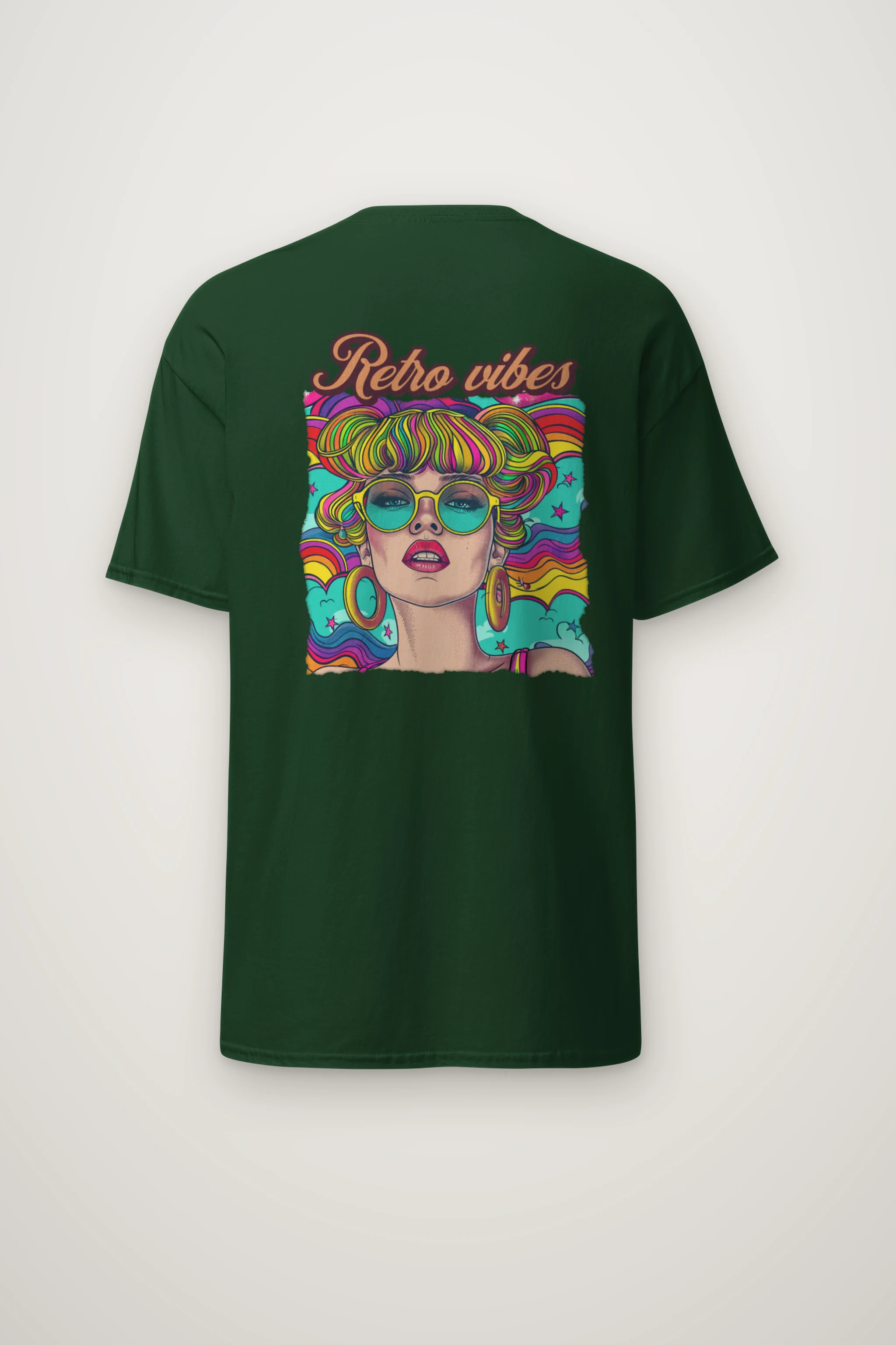 "Retro Vibes" Heavyweight Unisex Crewneck T-shirt