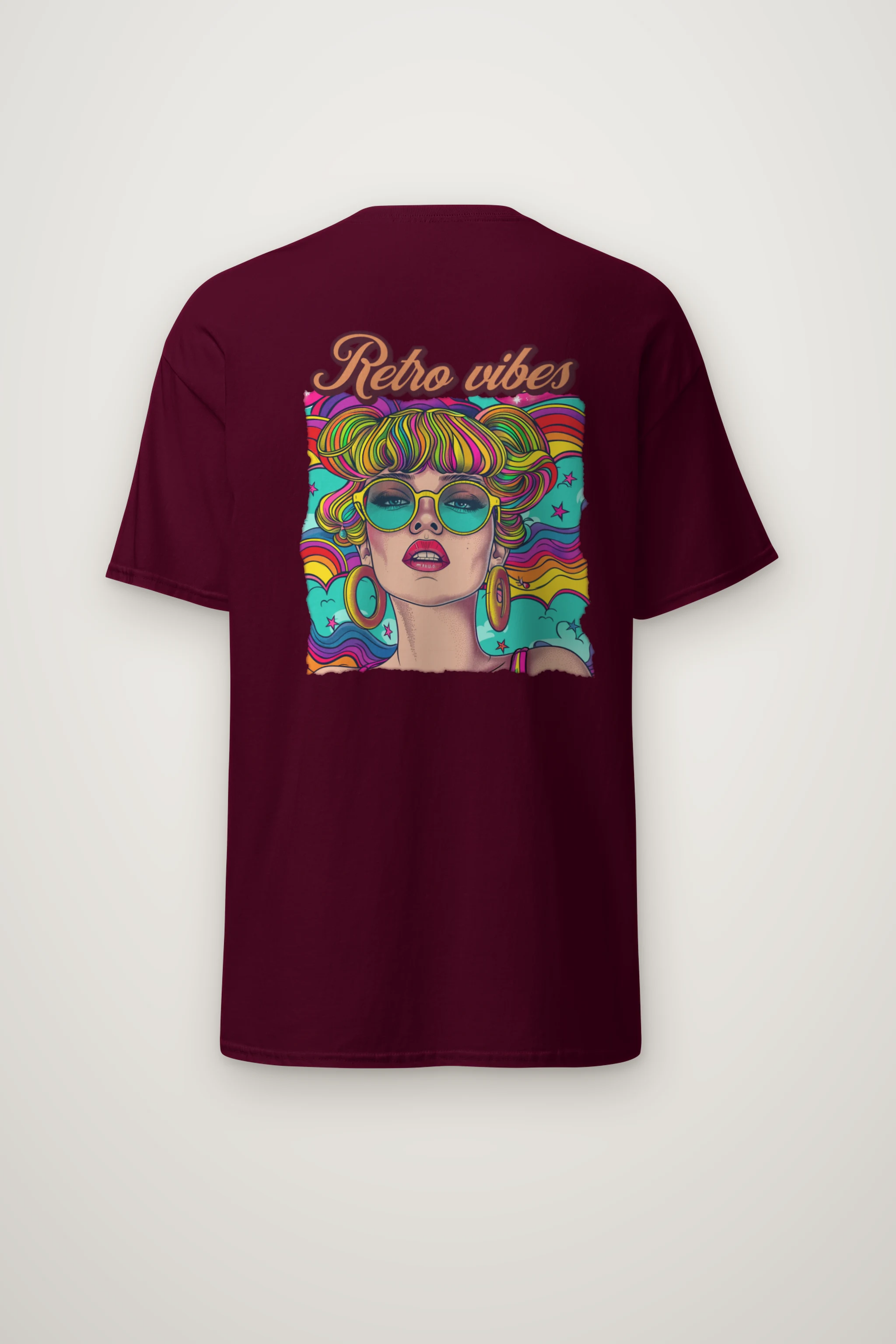 "Retro Vibes" Heavyweight Unisex Crewneck T-shirt