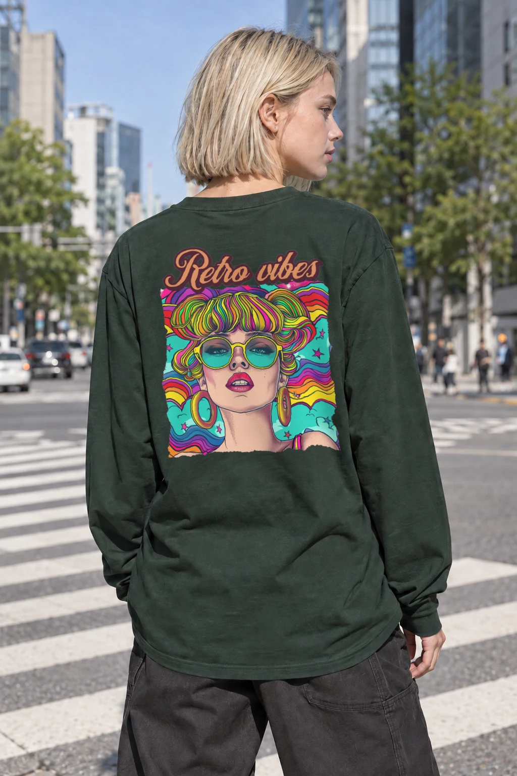 "Retro Vibes" Unisex Longsleeve T-shirt | Gildan 2400