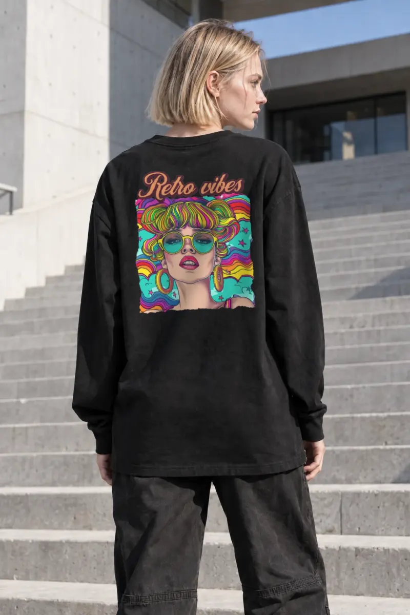 “Retro Vibes” Unisex Longsleeve T-shirt | Gildan 2400