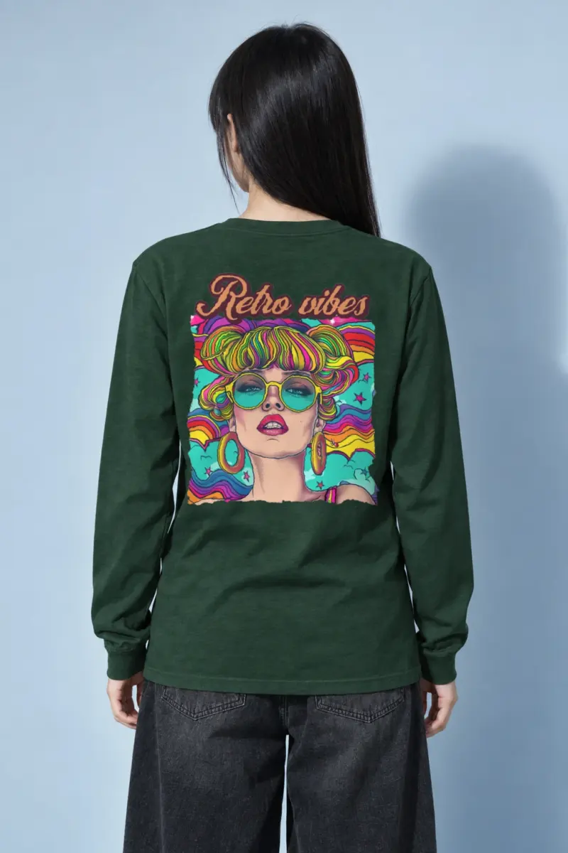 "Retro Vibes" Unisex Longsleeve T-shirt | Gildan 2400