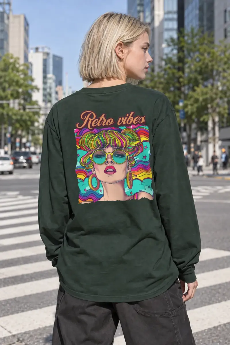 "Retro Vibes" Unisex Longsleeve T-shirt | Gildan 2400