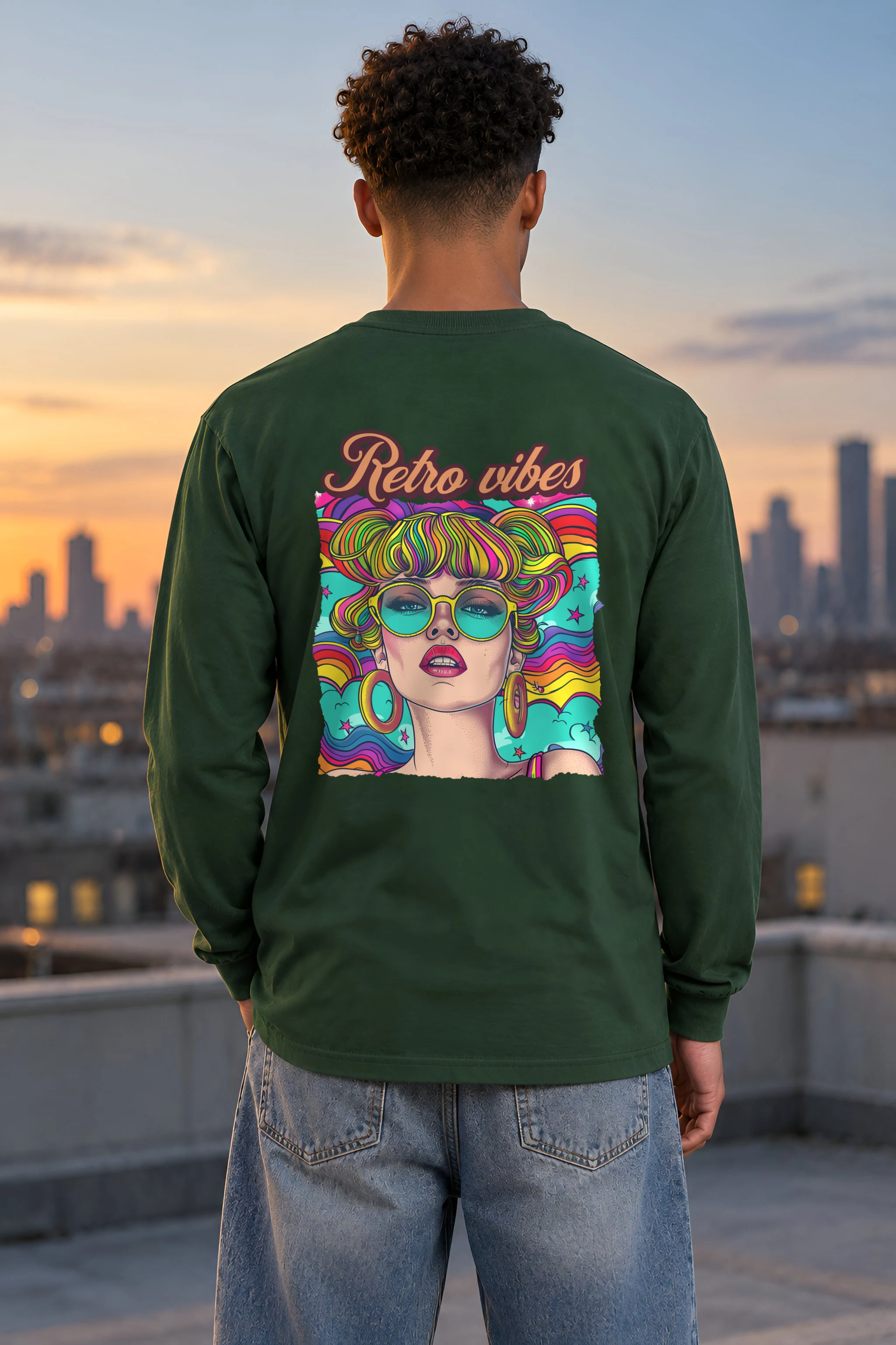 "Retro Vibes" Unisex Longsleeve T-shirt