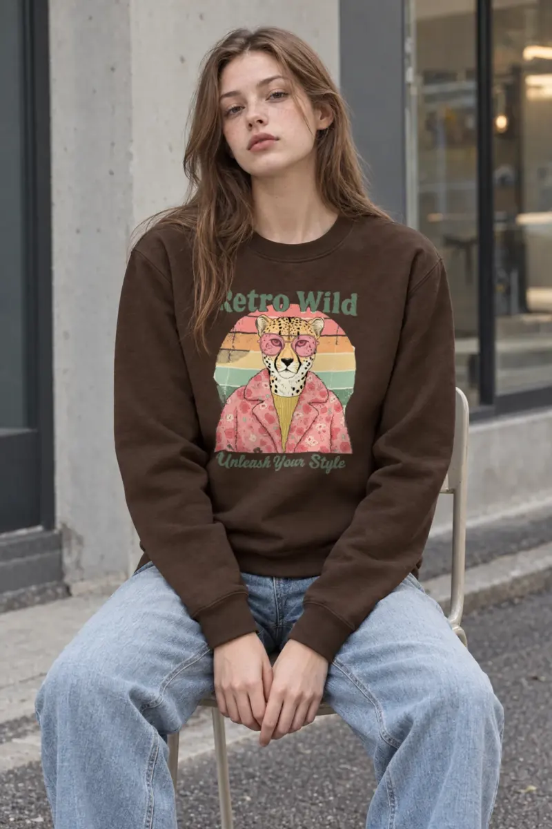 "Retro Wild" Heavy Blend Unisex Crewneck Sweatshirt