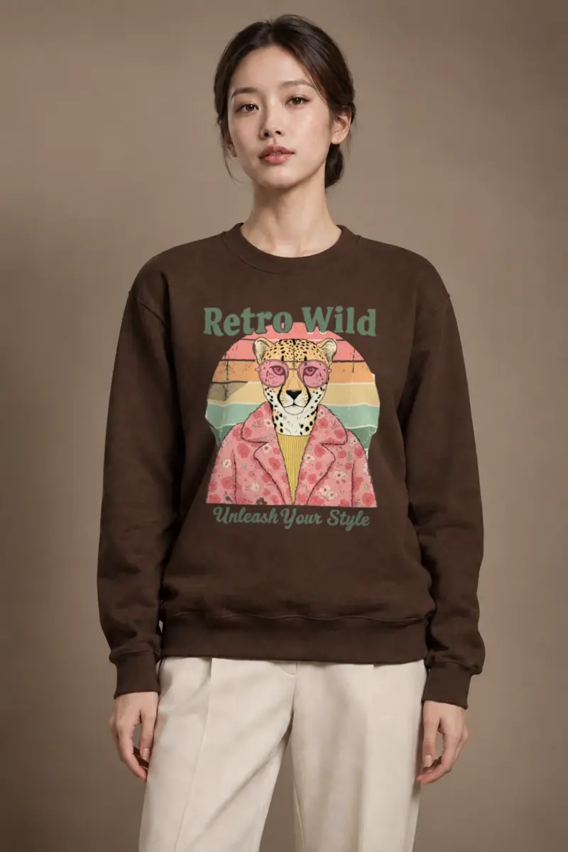 "Retro Wild" Heavy Blend Unisex Crewneck Sweatshirt | Gildan 18000