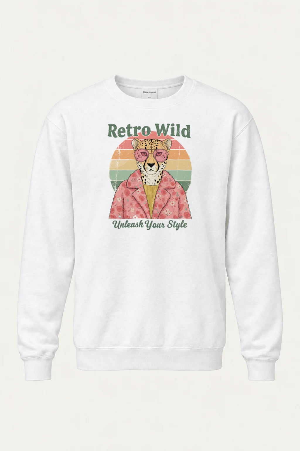"Retro Wild" Heavy Blend Unisex Crewneck Sweatshirt | Gildan 18000