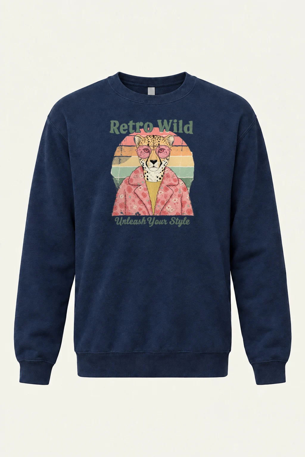"Retro Wild" Heavy Blend Unisex Crewneck Sweatshirt | Gildan 18000