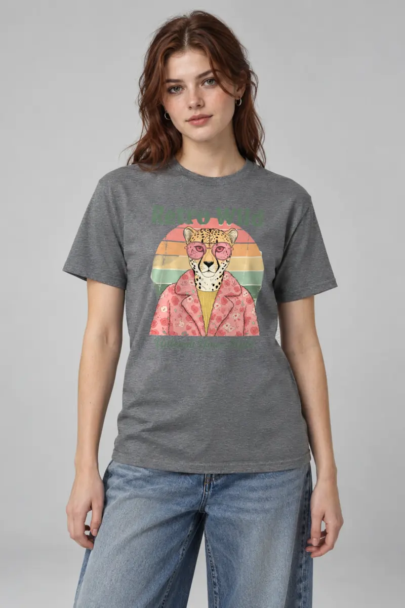 "Retro Wild" Heavyweight Unisex Crewneck T-shirt