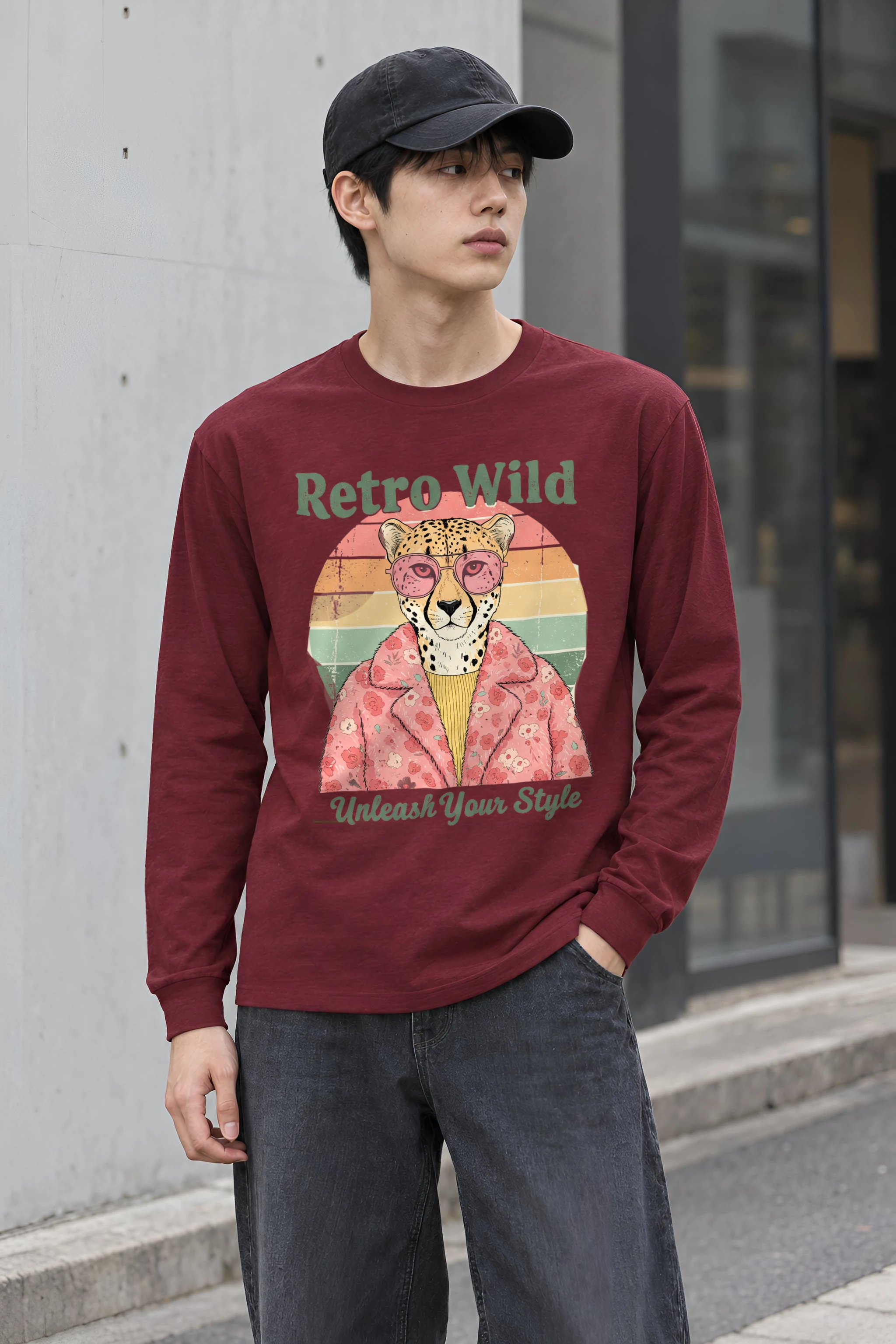 "Retro Wild" Unisex Longsleeve T-shirt