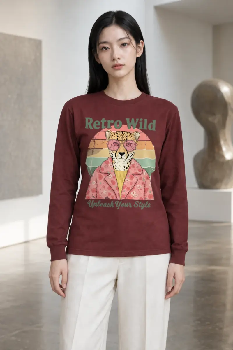 "Retro Wild" Unisex Longsleeve T-shirt | Gildan 2400