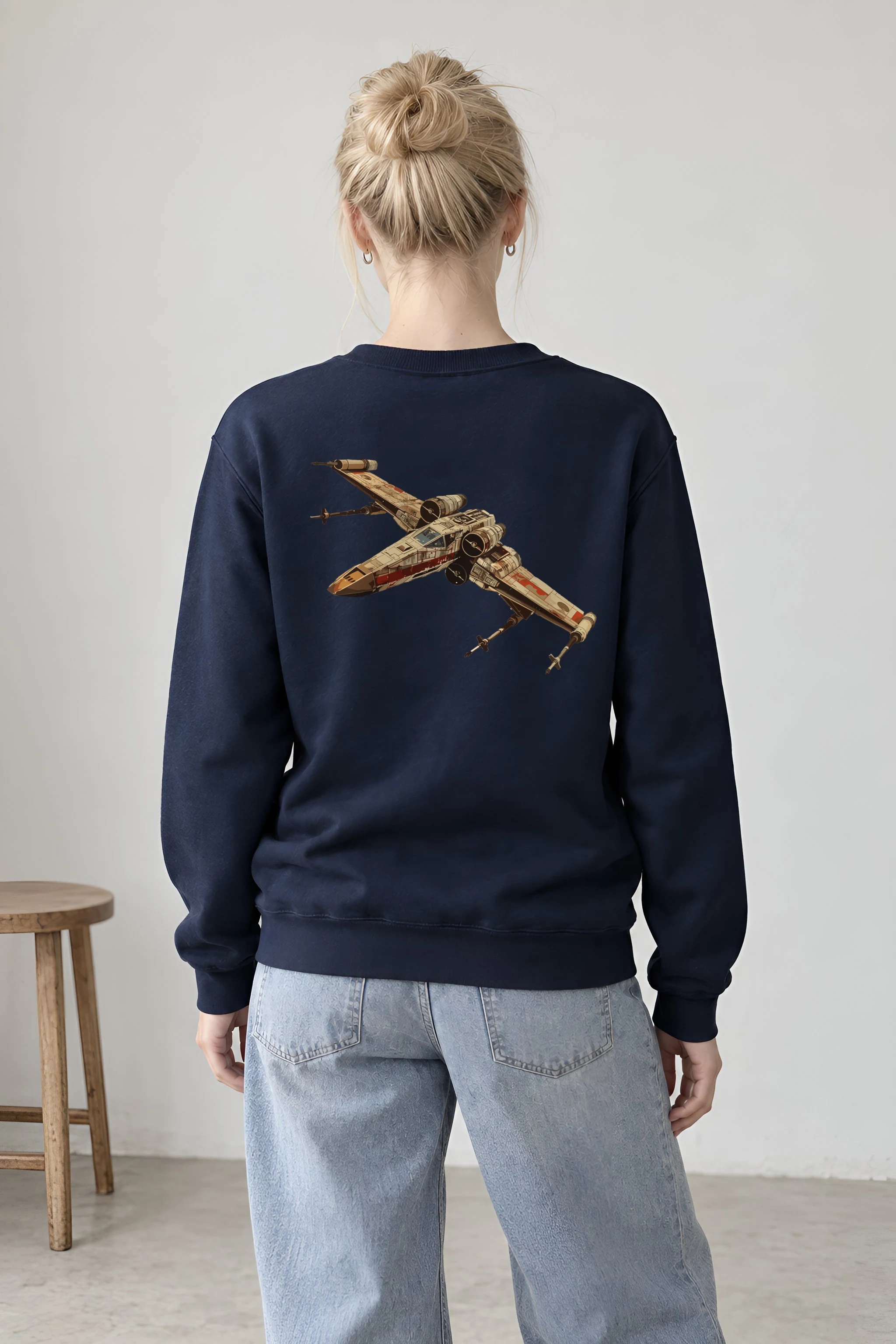 "Retro X-Wing Schematic" 1 Crewneck Sweatshirt