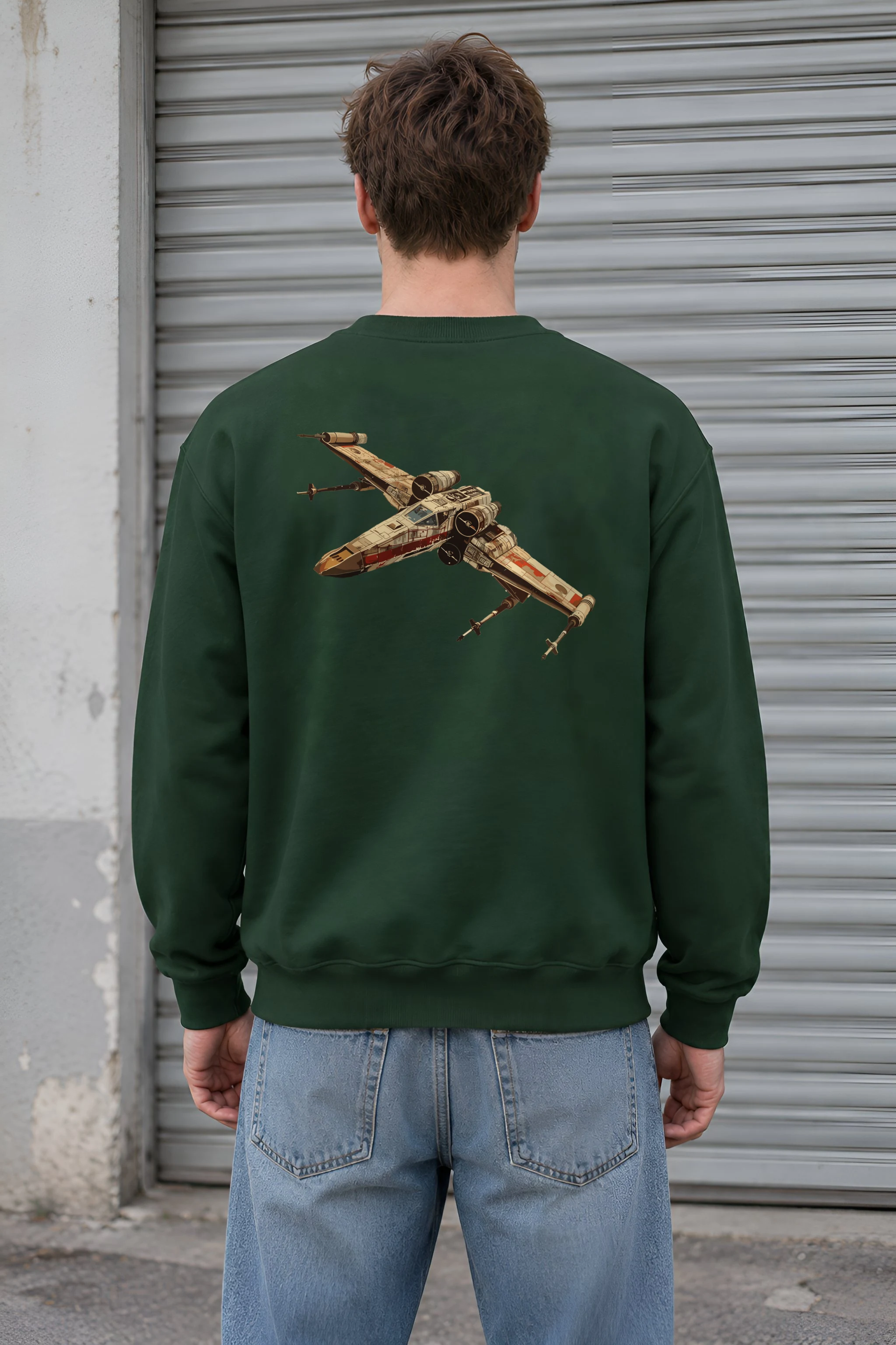 "Retro X-Wing Schematic" 1 Crewneck Sweatshirt