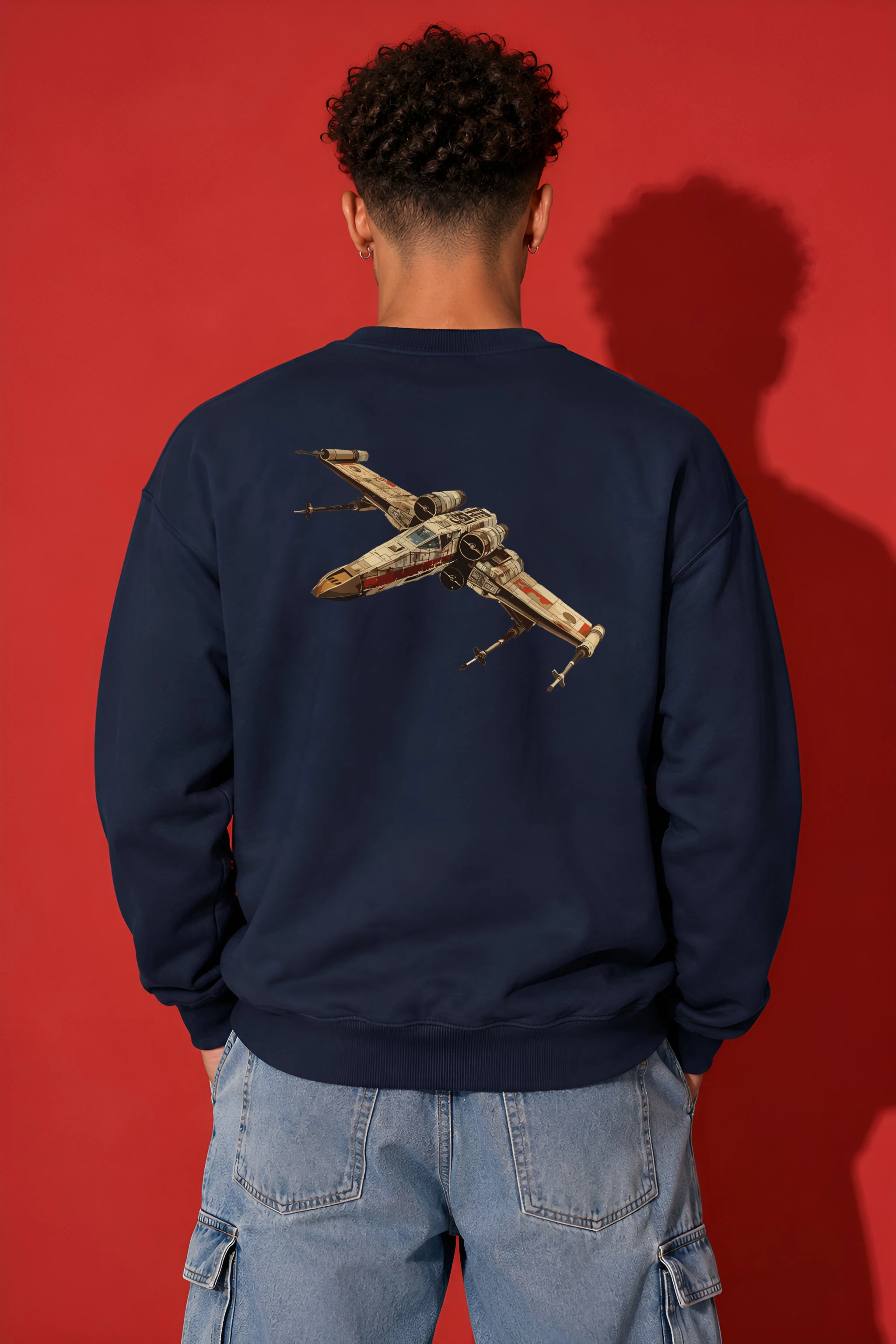 "Retro X-Wing Schematic" 1 Crewneck Sweatshirt