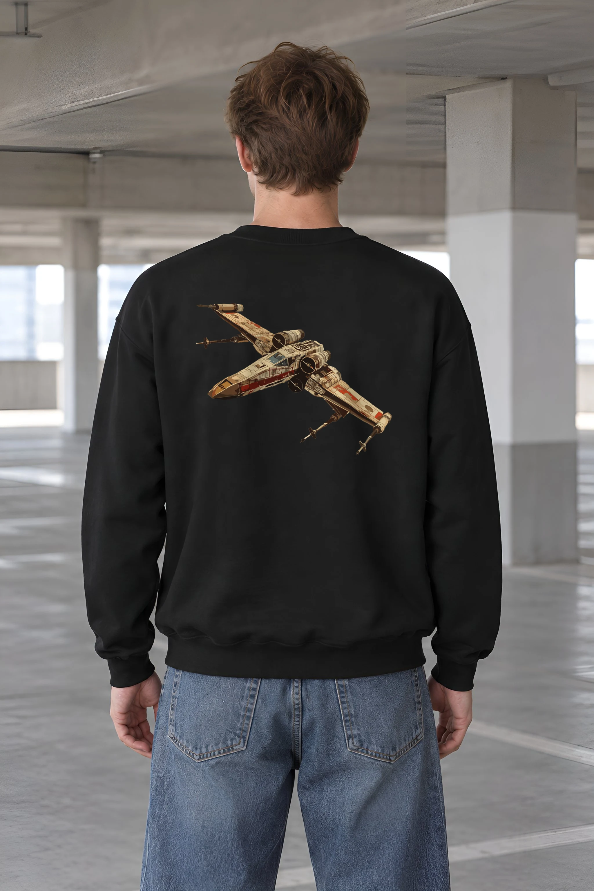 "Retro X-Wing Schematic" 1 Crewneck Sweatshirt