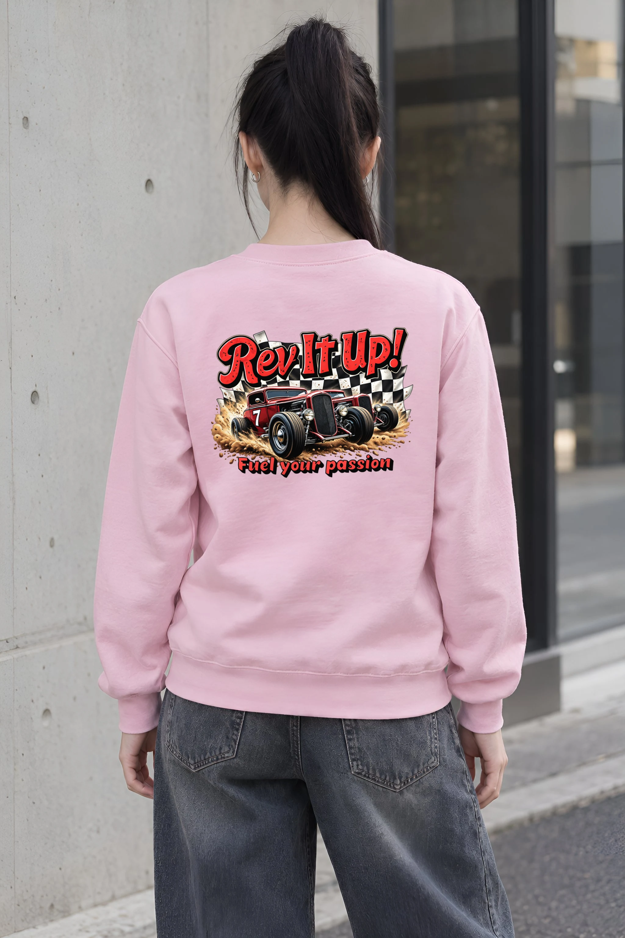 "Rev It Up" Heavy Blend Unisex Crewneck Sweatshirt