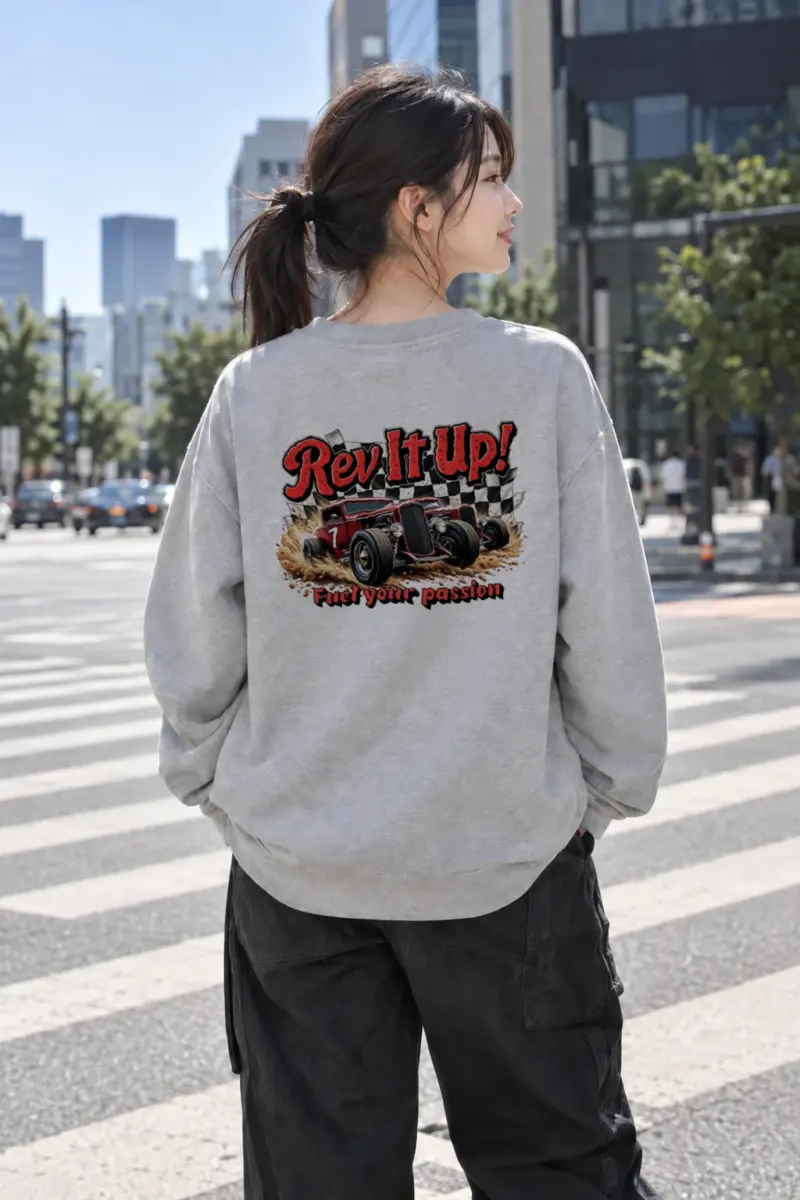 "Rev It Up" Heavy Blend Unisex Crewneck Sweatshirt | Gildan 18000
