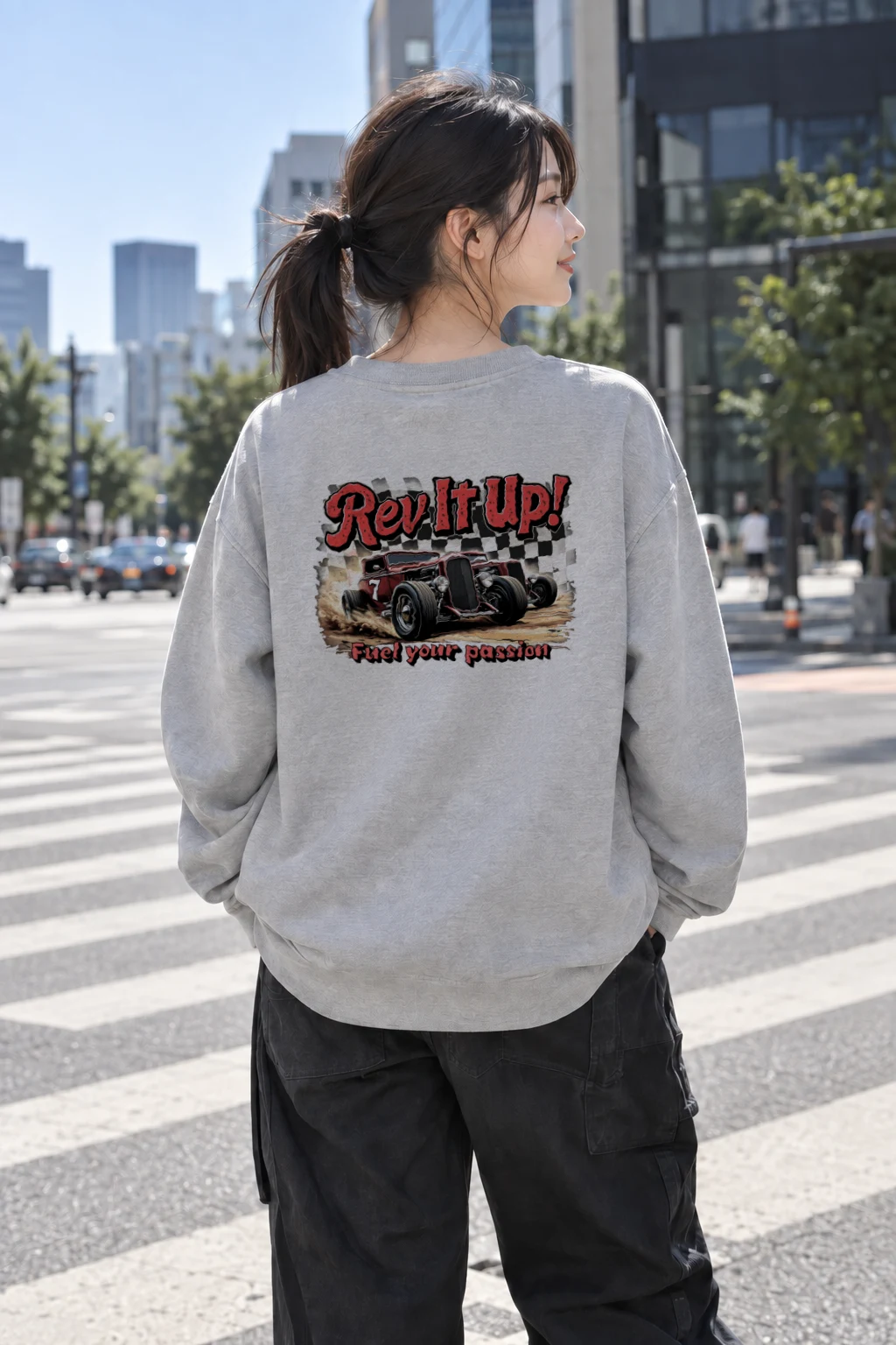 "Rev It Up" Heavy Blend Unisex Crewneck Sweatshirt | Gildan 18000