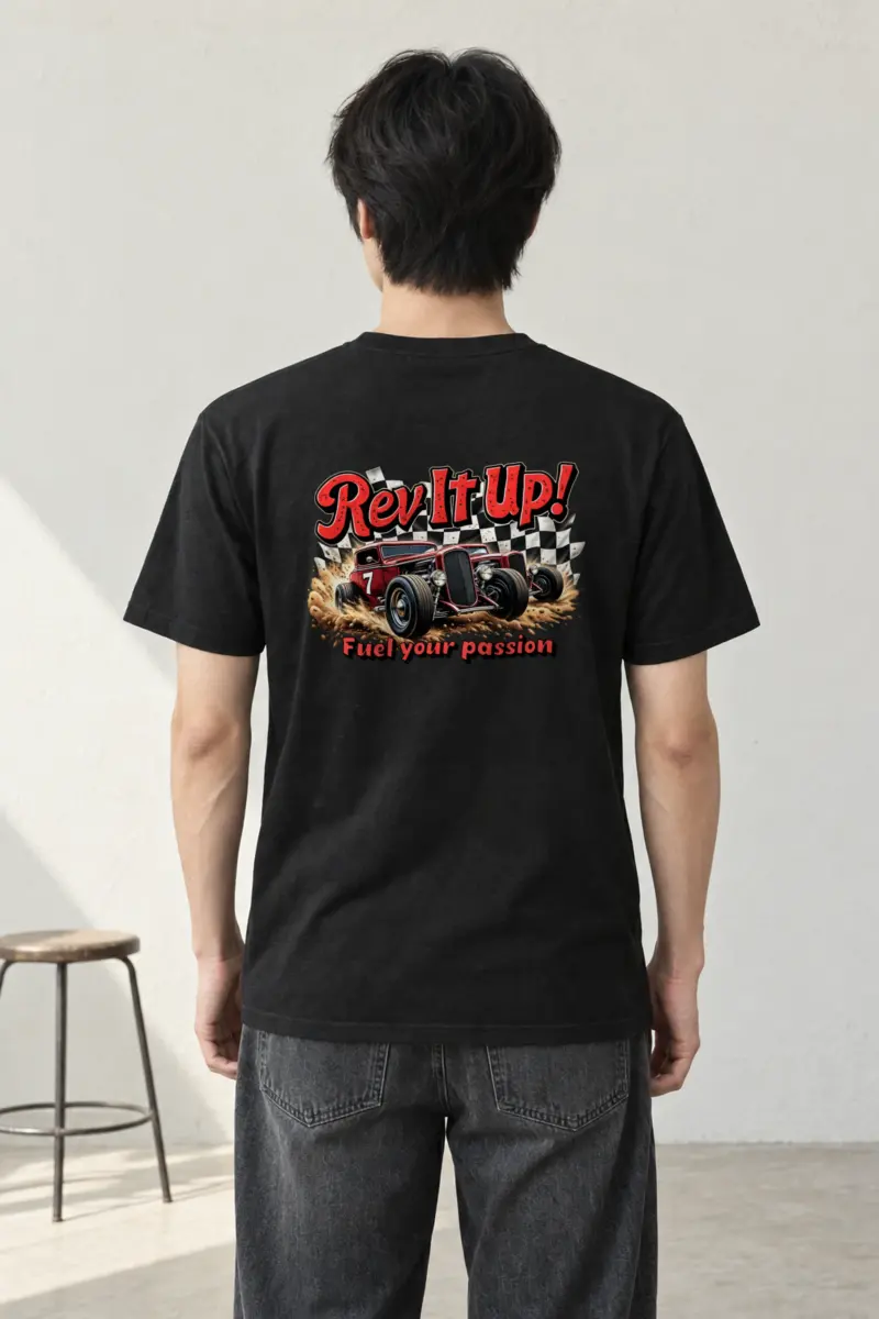 "Rev It Up" Heavyweight Unisex Crewneck T-shirt