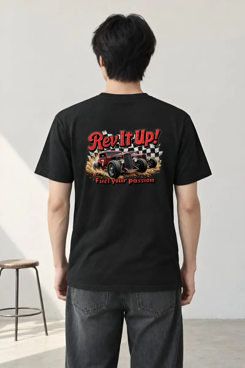 "Rev It Up" Heavyweight Unisex Crewneck T-shirt