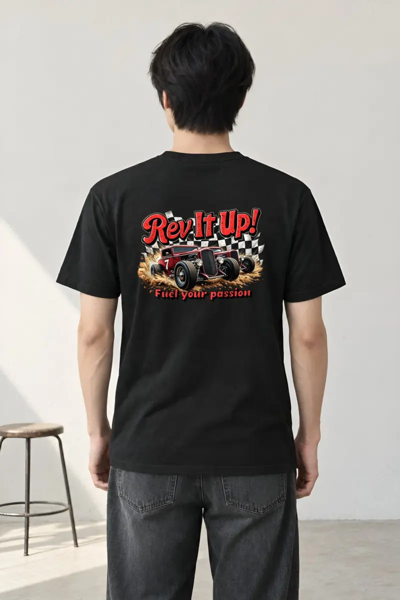 "Rev It Up" Heavyweight Unisex Crewneck T-shirt