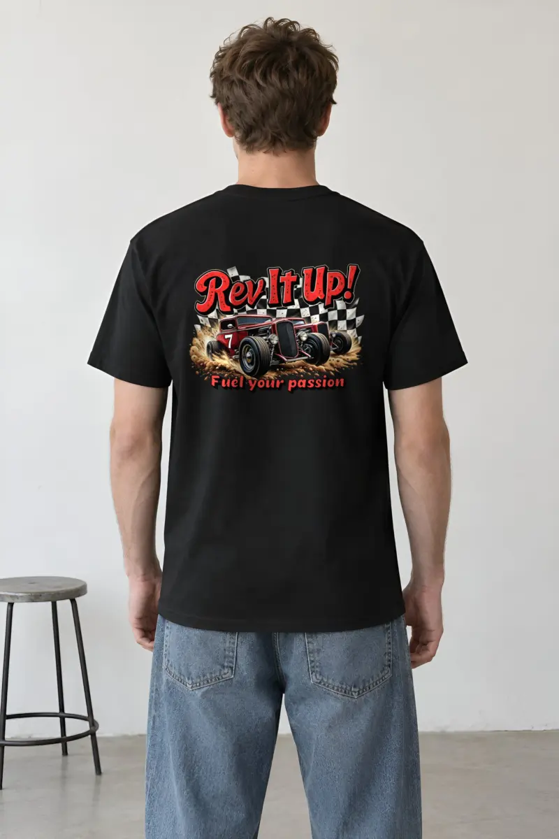 "Rev It Up" Heavyweight Unisex Crewneck T-shirt