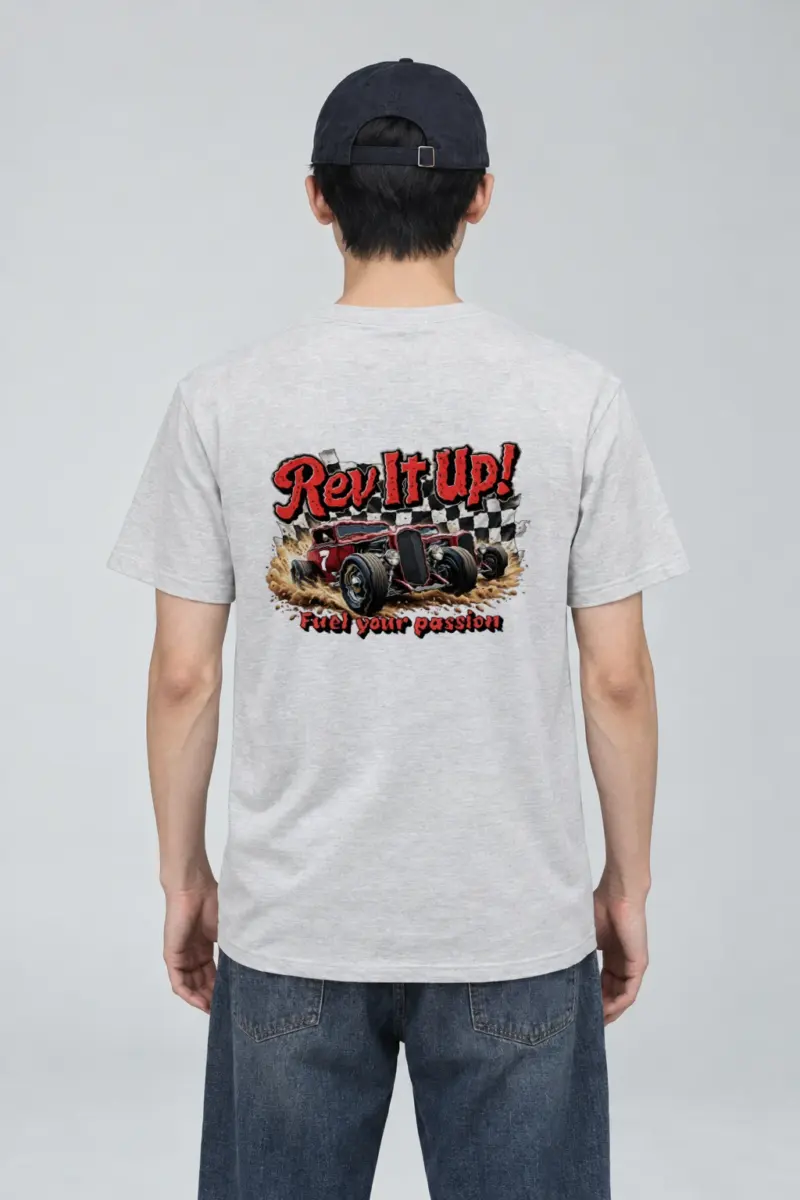 "Rev It Up" Heavyweight Unisex Crewneck T-shirt