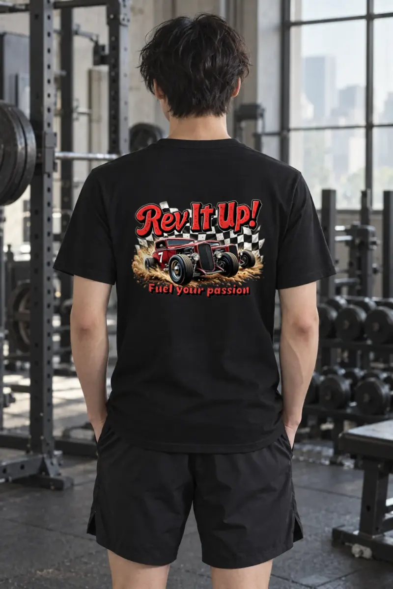 "Rev It Up" Heavyweight Unisex Crewneck T-shirt
