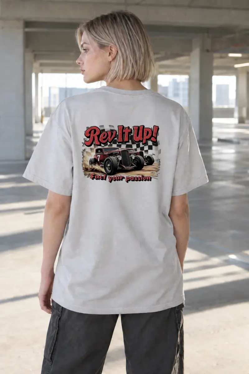 “Rev It Up” Heavyweight Unisex Crewneck T-shirt | Gildan 5000
