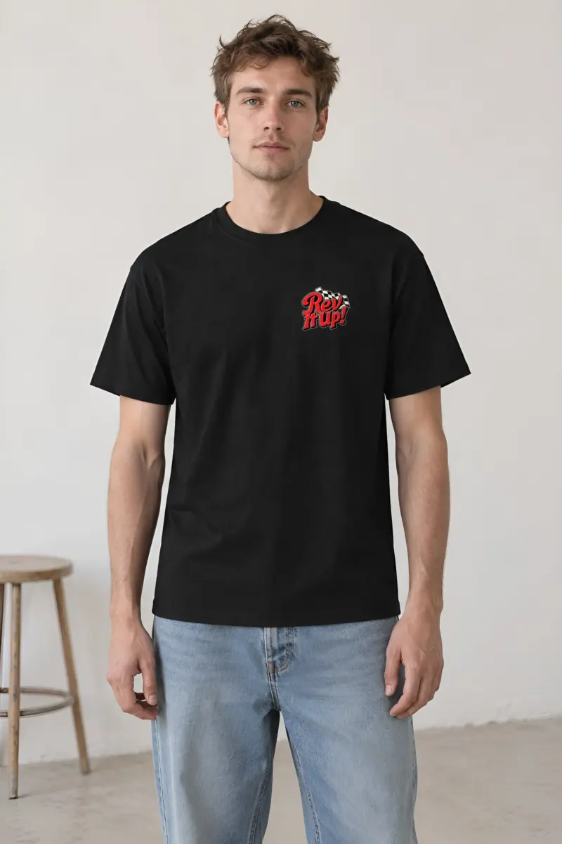 "Rev It Up" Heavyweight Unisex Crewneck T-shirt