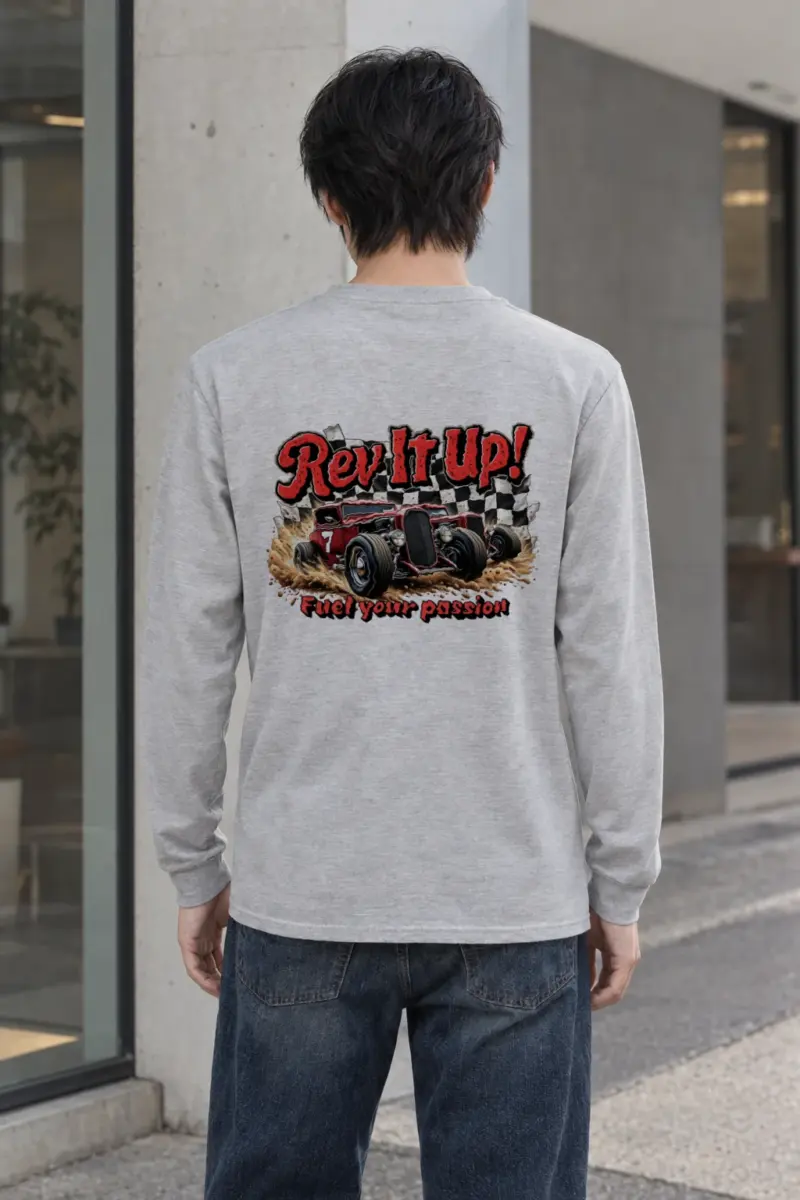 "Rev It Up" Unisex Longsleeve T-shirt | Gildan 2400