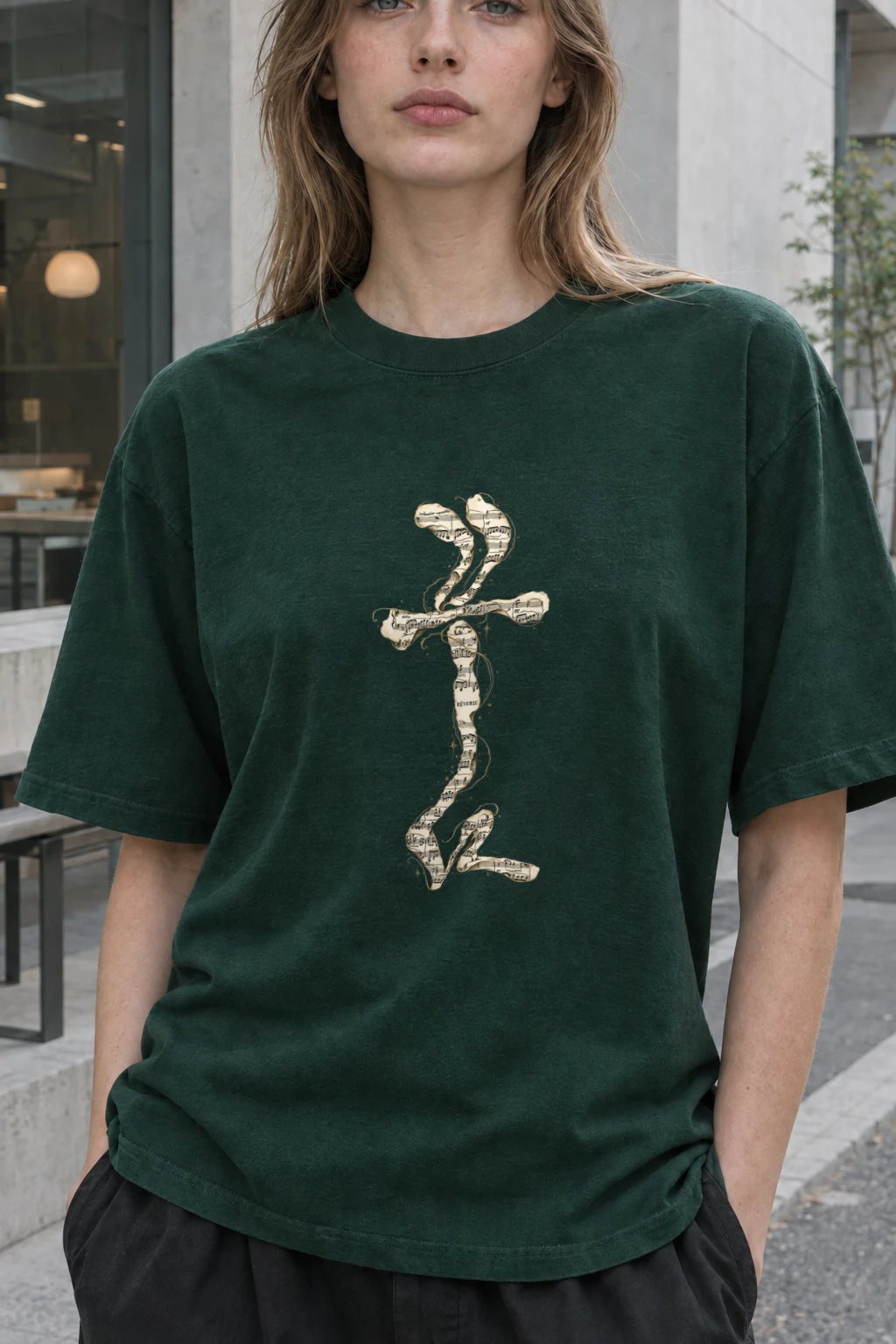 "Rêverie Ballerina" Heavyweight Unisex Crewneck T-shirt | Gildan 5000
