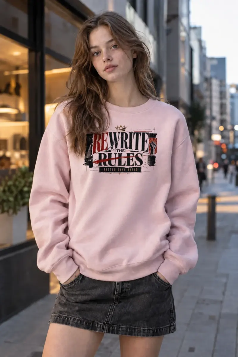 "Rewrite The Rules" Heavy Blend Unisex Crewneck Sweatshirt | Gildan 18000