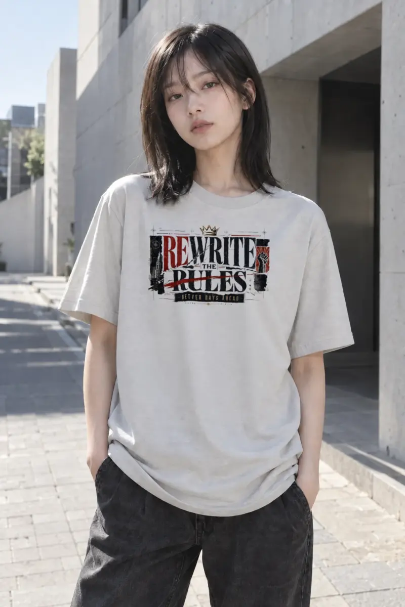 "Rewrite The Rules" Heavyweight Unisex Crewneck T-shirt | Gildan 5000