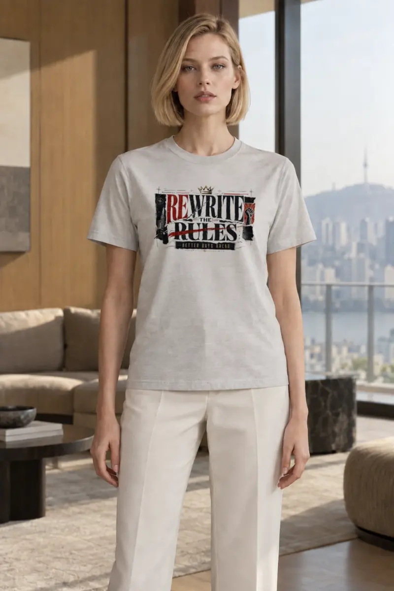 "Rewrite The Rules" Heavyweight Unisex Crewneck T-shirt | Gildan 5000