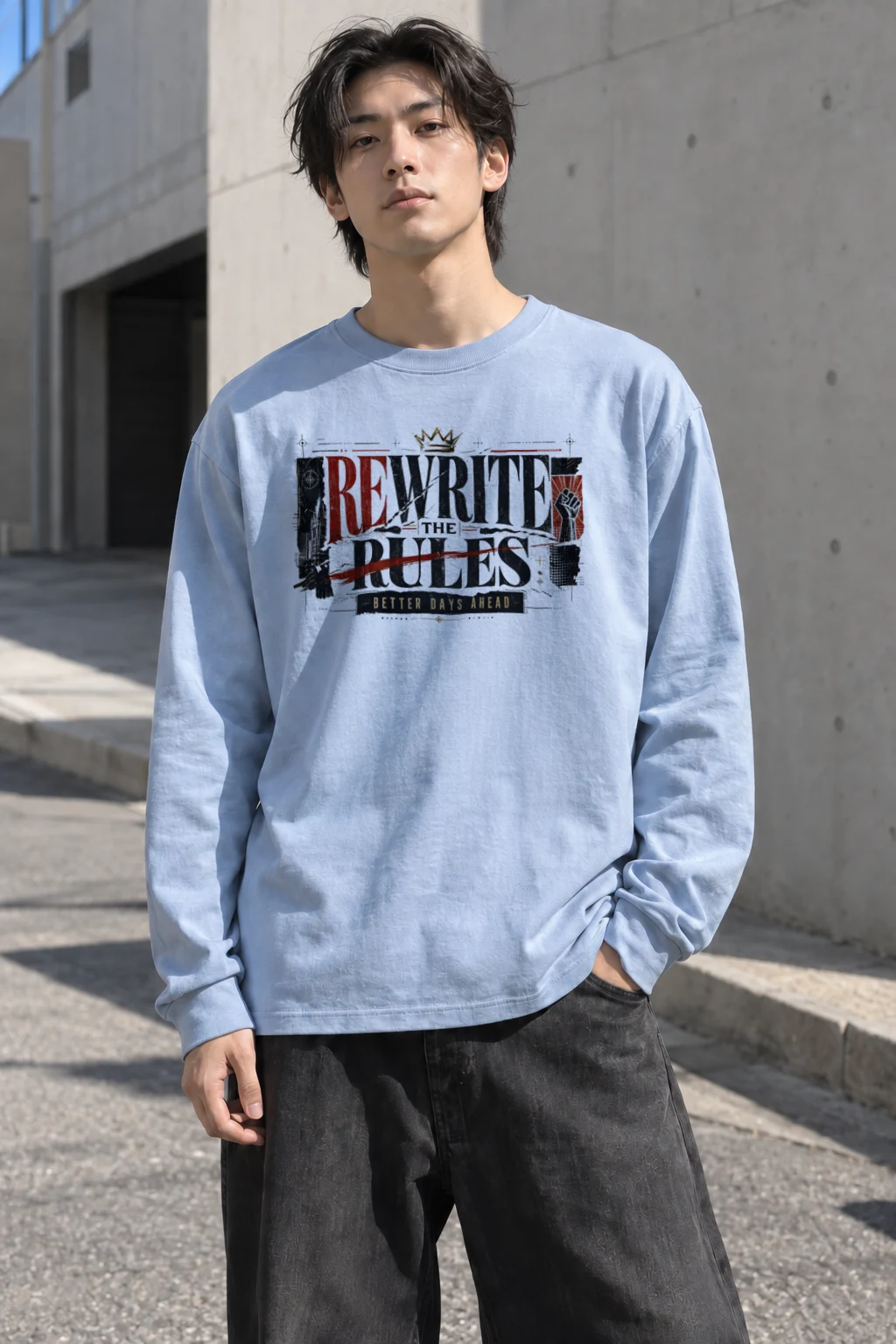 "Rewrite The Rules" Unisex Longsleeve T-shirt | Gildan 2400