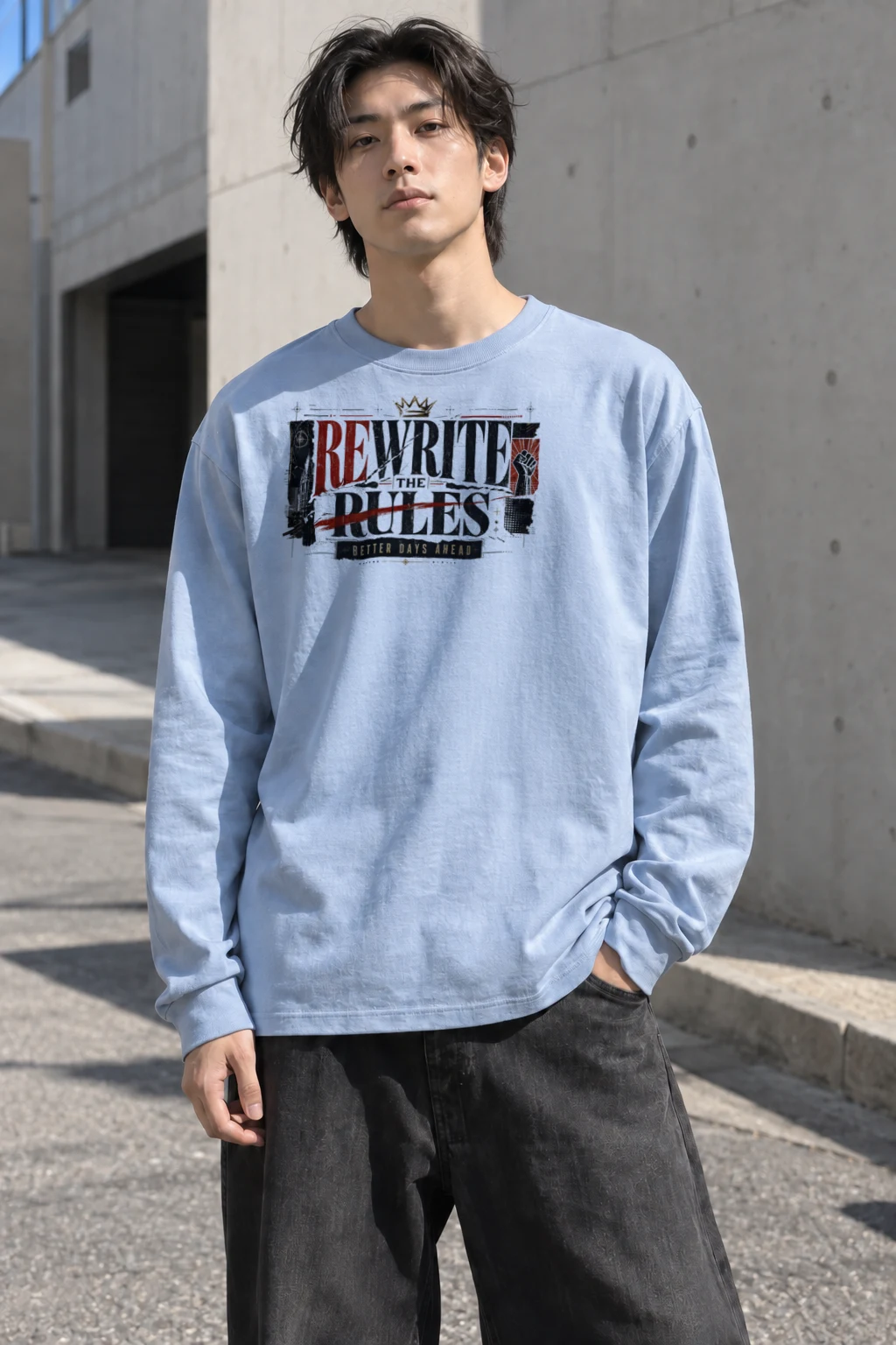 "Rewrite The Rules" Unisex Longsleeve T-shirt | Gildan 2400