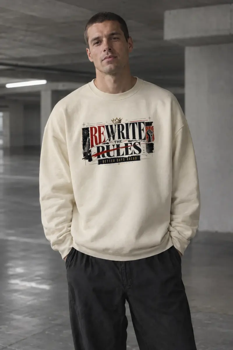 "Rewrite The Rules" Unisex Sponge Fleece Crewneck Sweatshirt | Bella + Canvas 3901