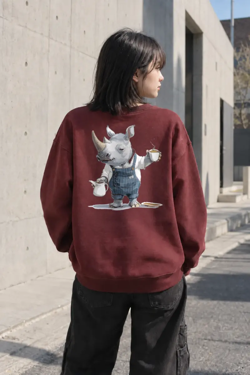 “Rhino Coffee Break” Heavy Blend Unisex Crewneck Sweatshirt | Gildan 18000
