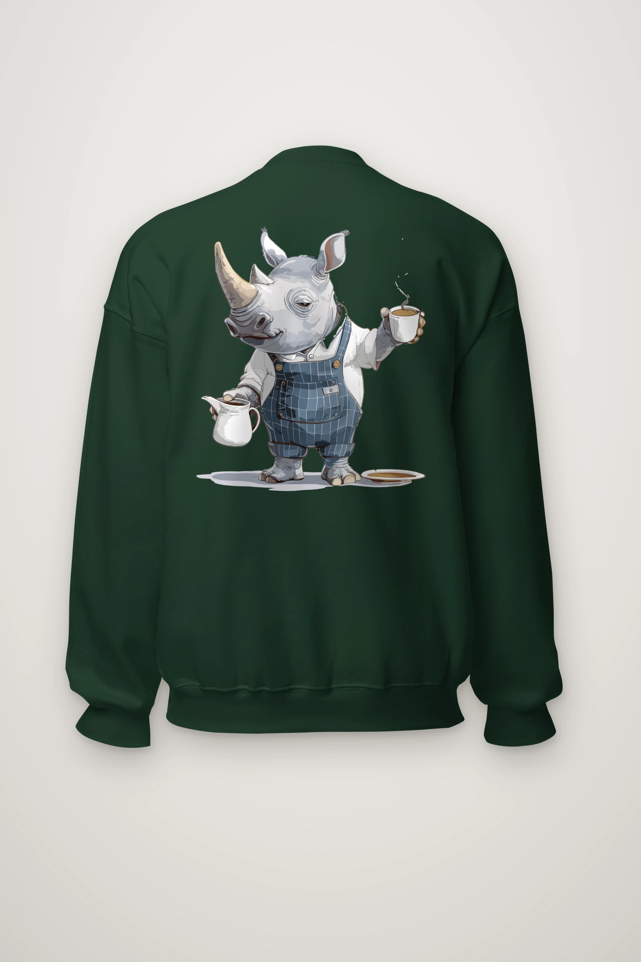 "Rhino Coffee Break" Heavy Blend Unisex Crewneck Sweatshirt