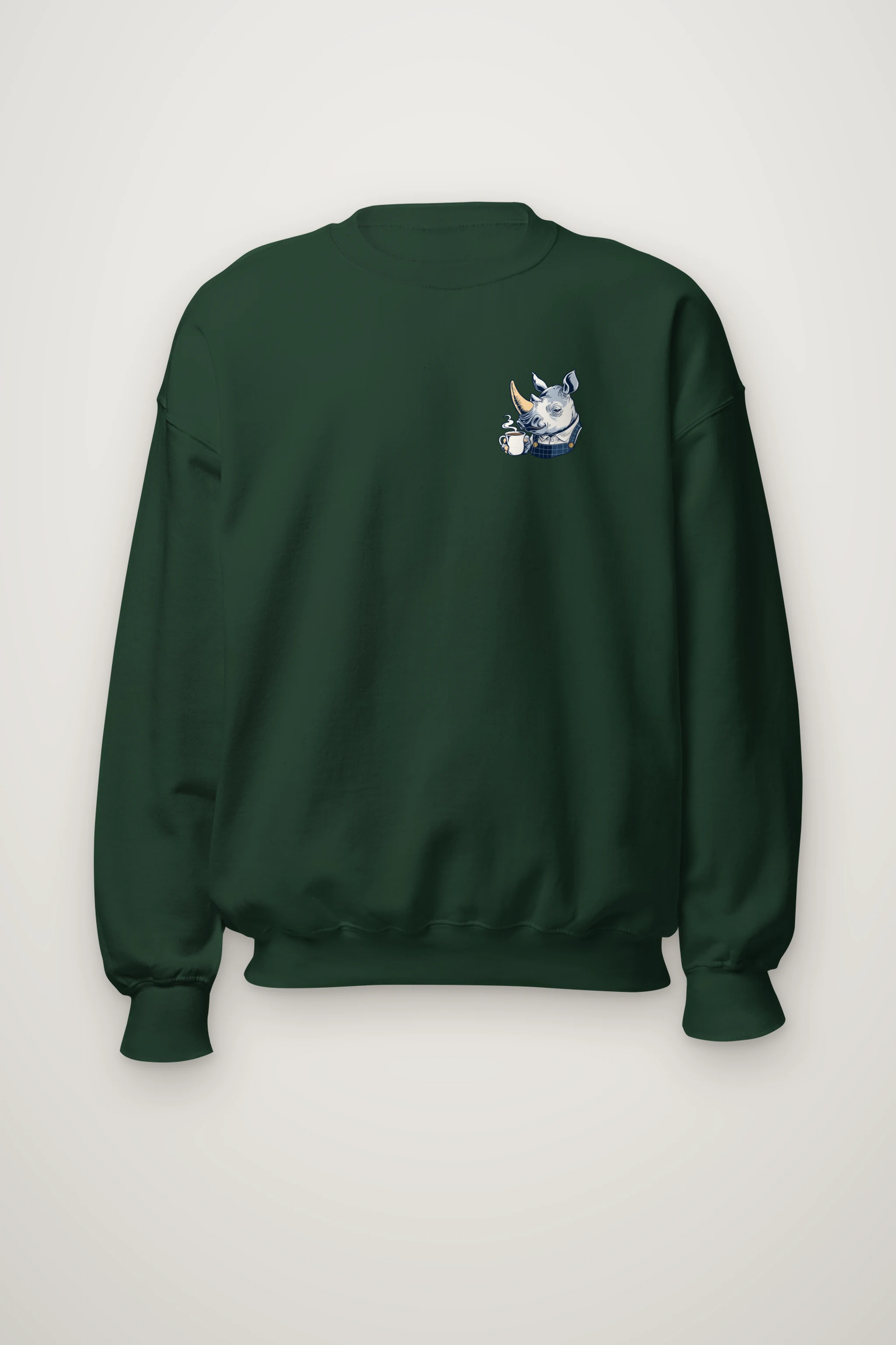 "Rhino Coffee Break" Heavy Blend Unisex Crewneck Sweatshirt