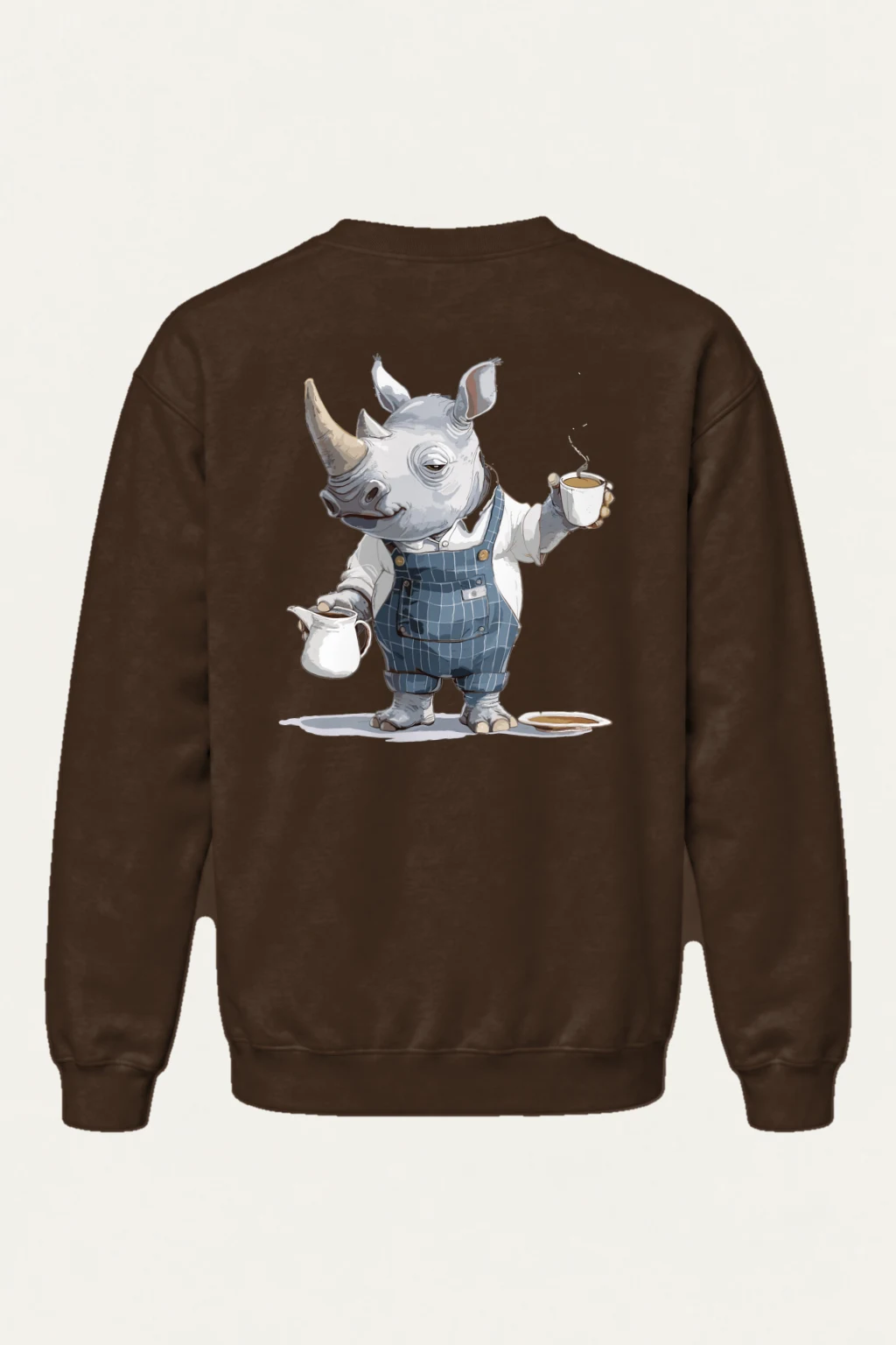 "Rhino Coffee Break" Heavy Blend Unisex Crewneck Sweatshirt | Gildan 18000