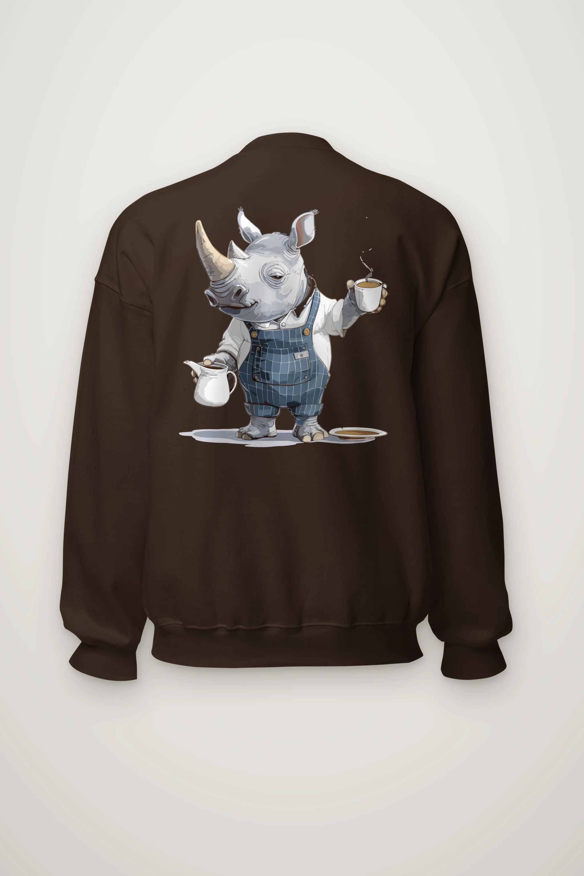 "Rhino Coffee Break" Heavy Blend Unisex Crewneck Sweatshirt