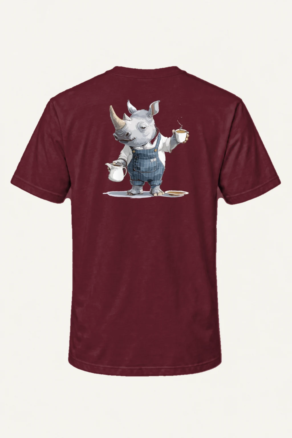 "Rhino Coffee Break" Heavyweight Unisex Crewneck T-shirt | Gildan 5000