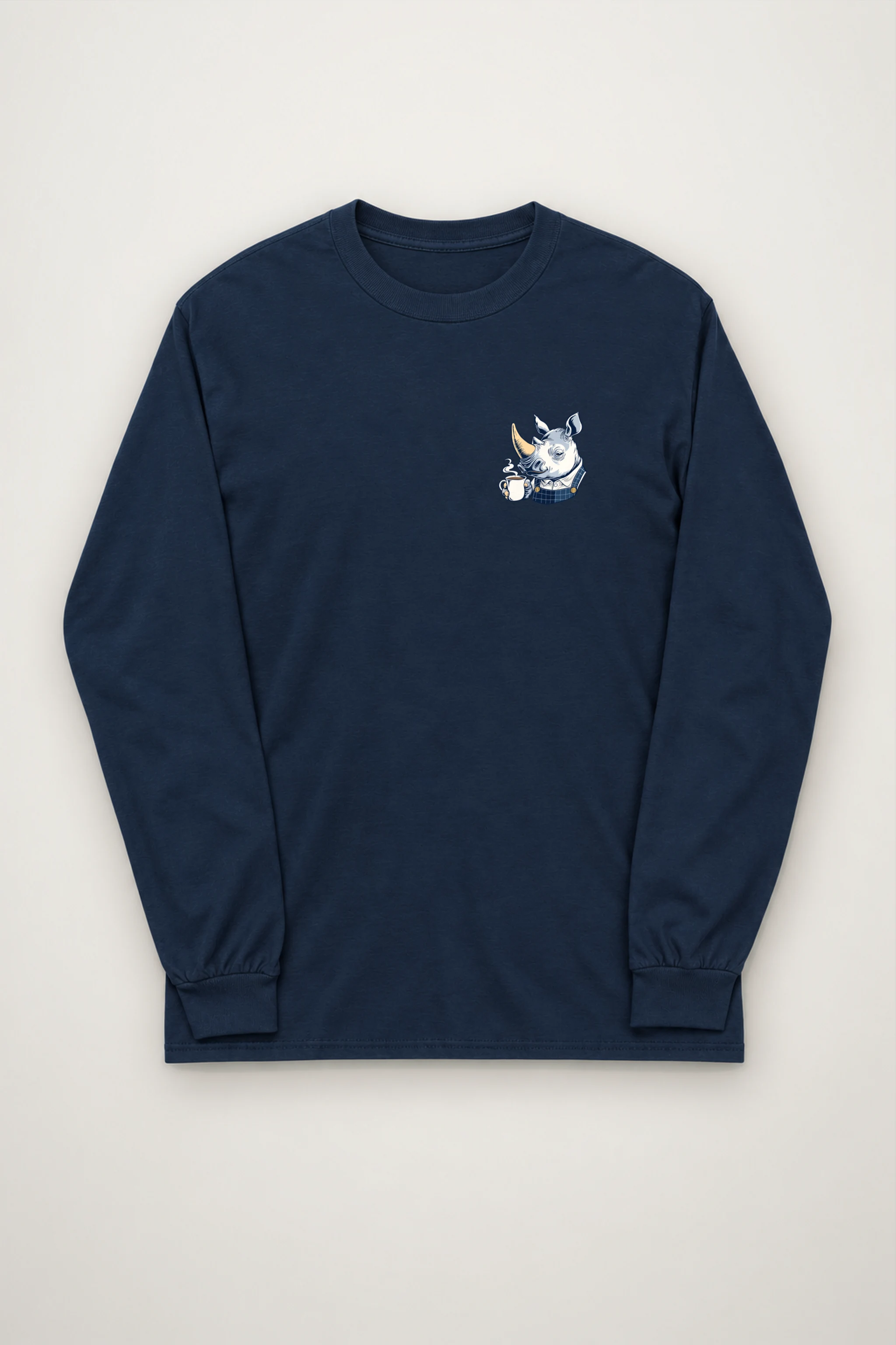 "Rhino Coffee Shift" Unisex Longsleeve T-shirt
