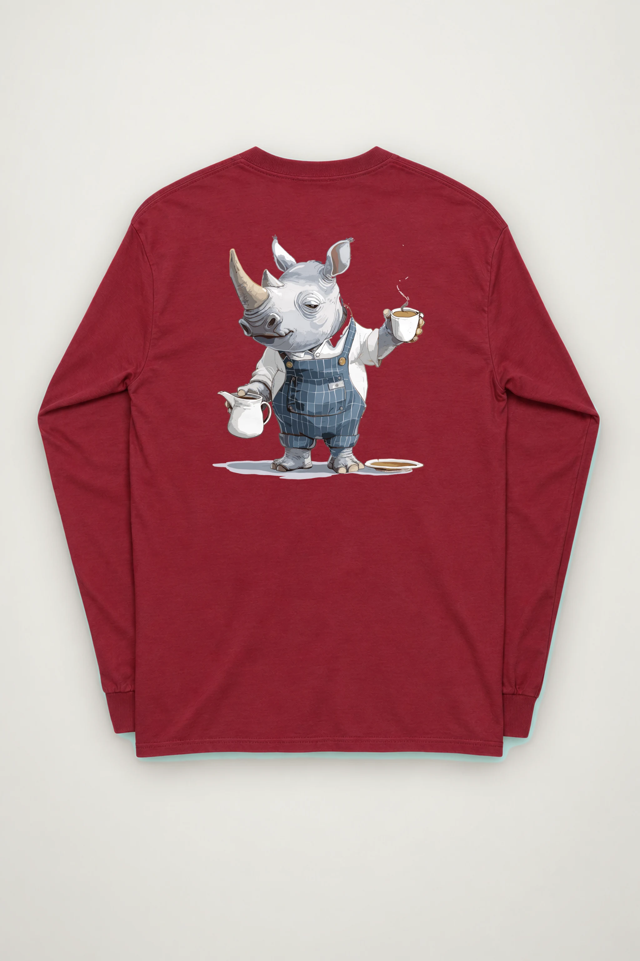 "Rhino Coffee Shift" Unisex Longsleeve T-shirt