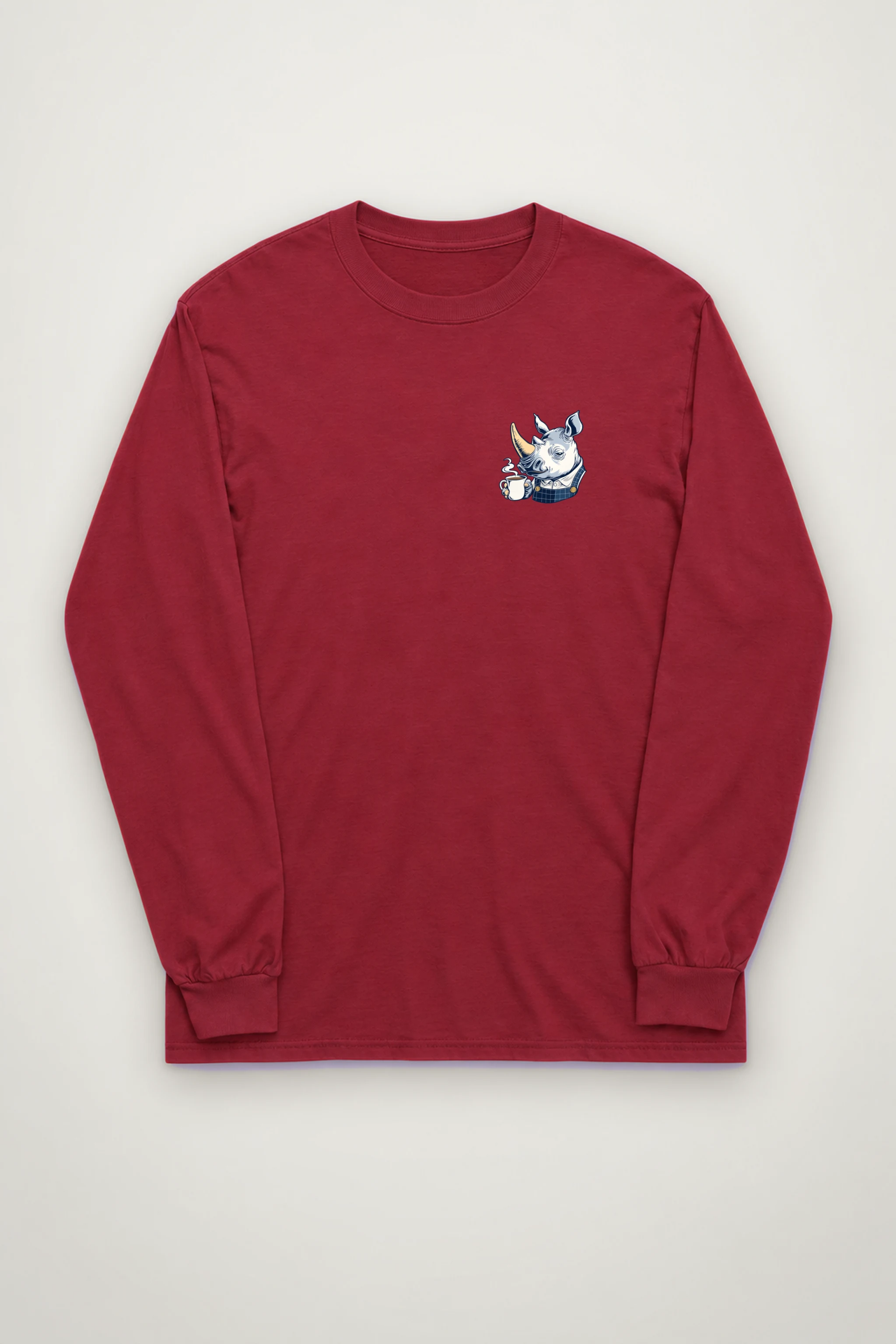 "Rhino Coffee Shift" Unisex Longsleeve T-shirt
