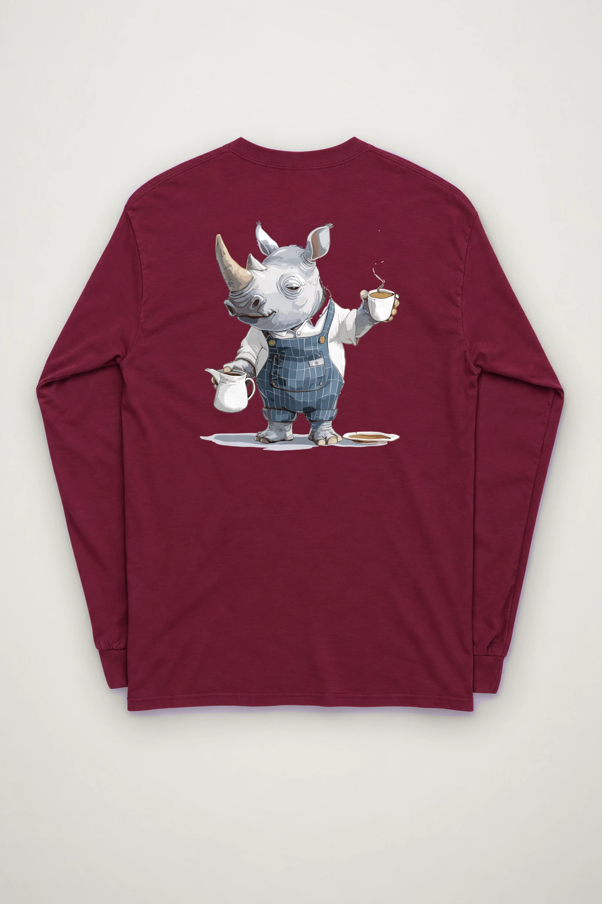 "Rhino Coffee Shift" Unisex Longsleeve T-shirt