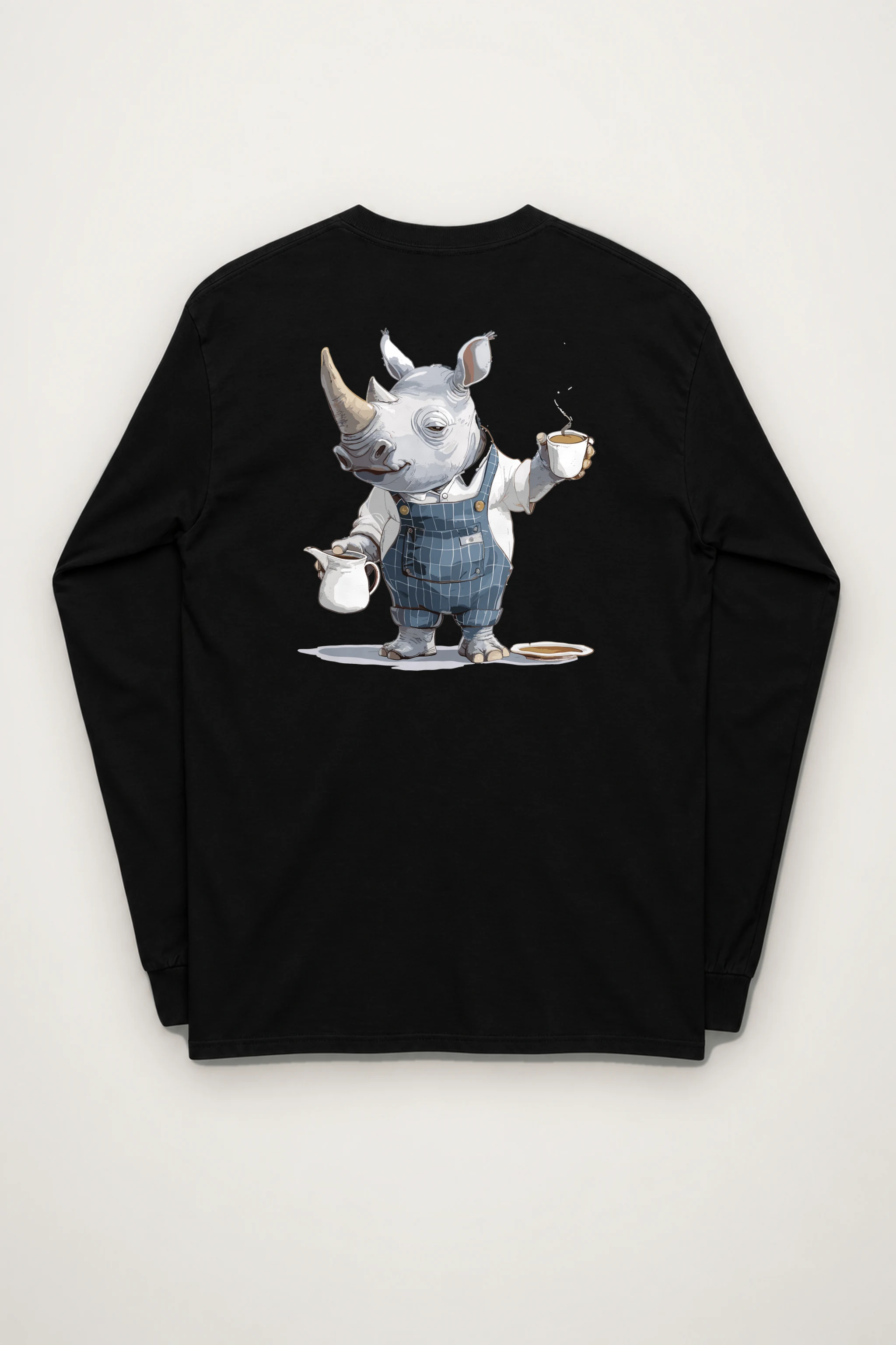 "Rhino Coffee Shift" Unisex Longsleeve T-shirt