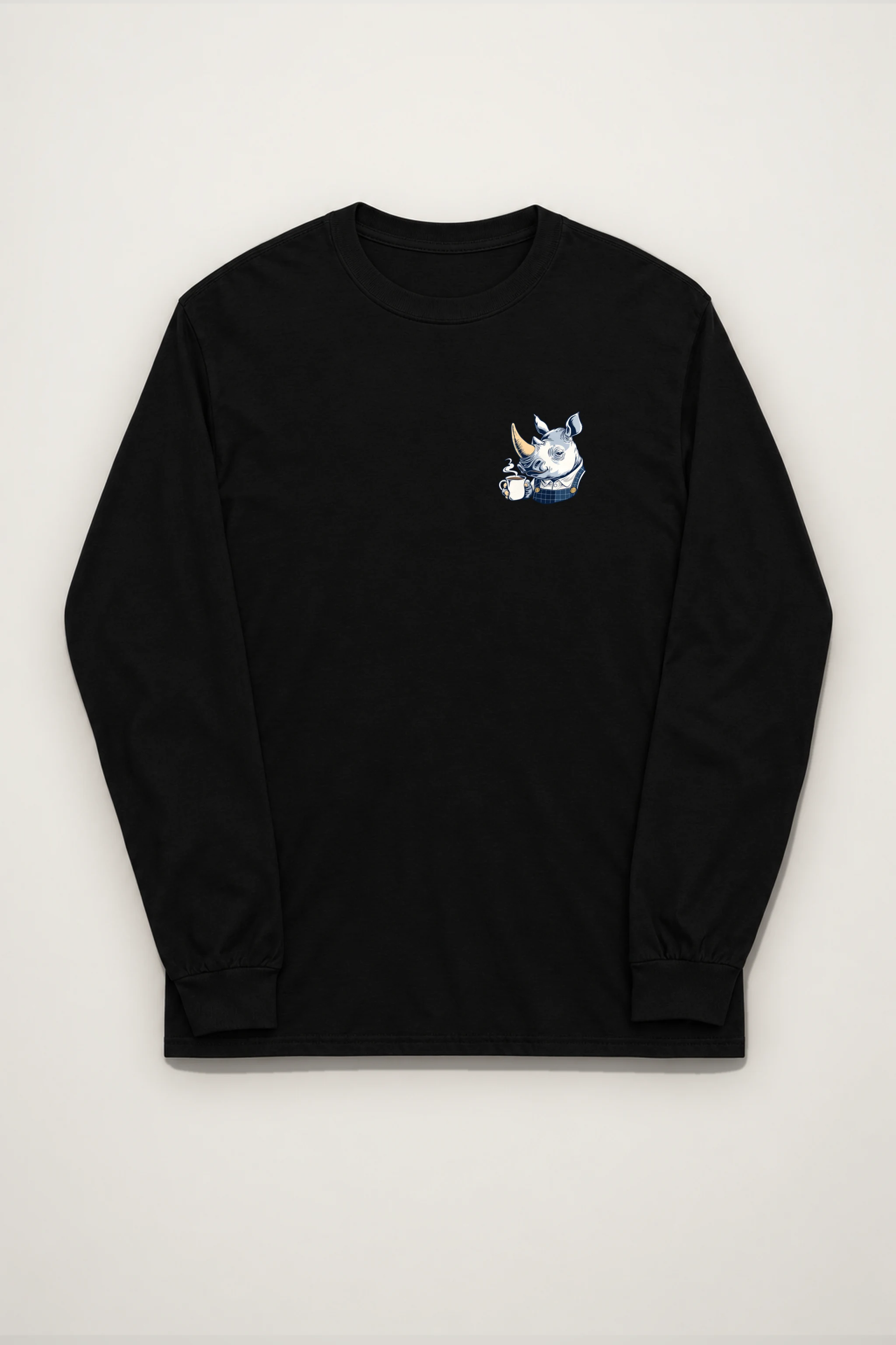 "Rhino Coffee Shift" Unisex Longsleeve T-shirt