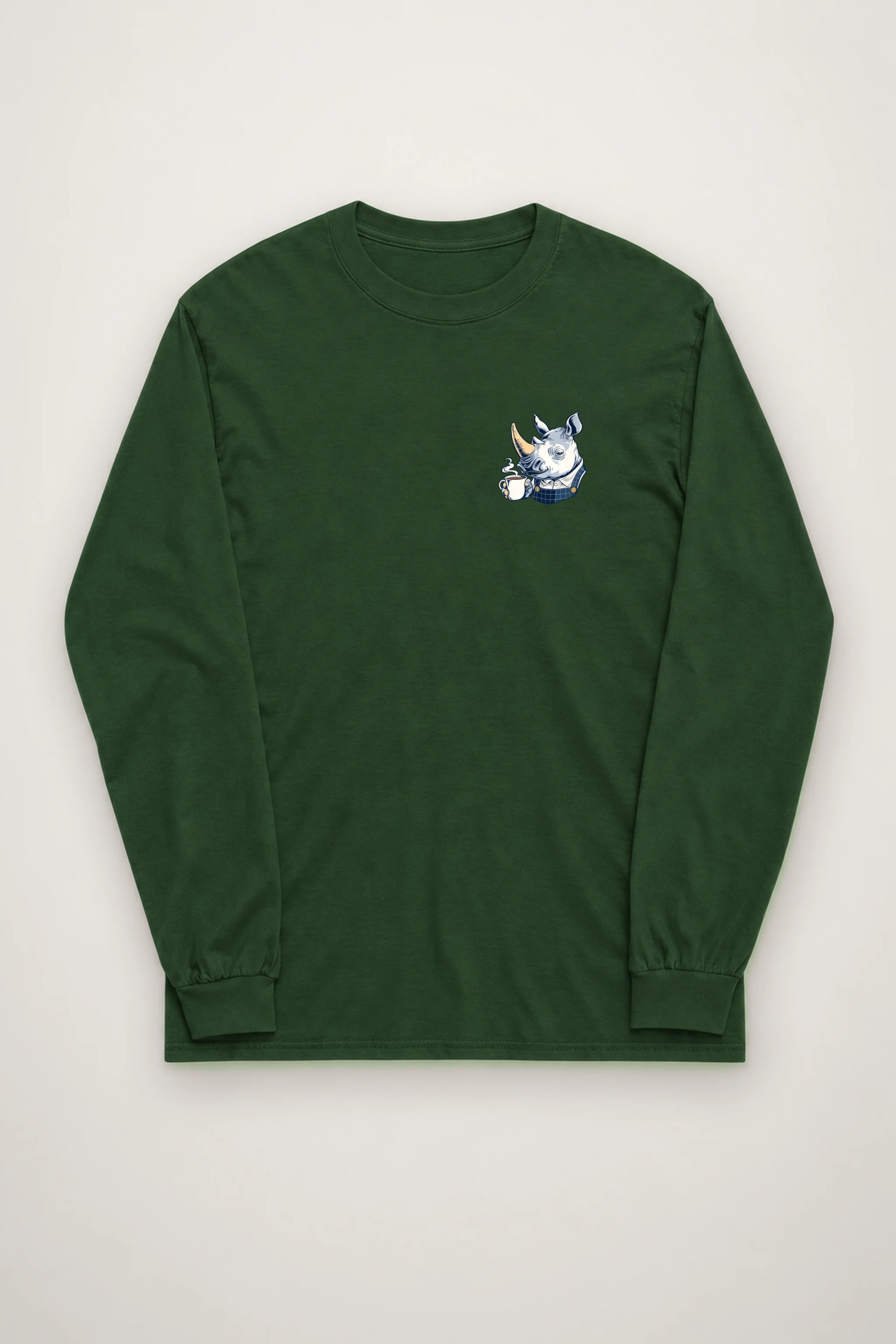 "Rhino Coffee Shift" Unisex Longsleeve T-shirt